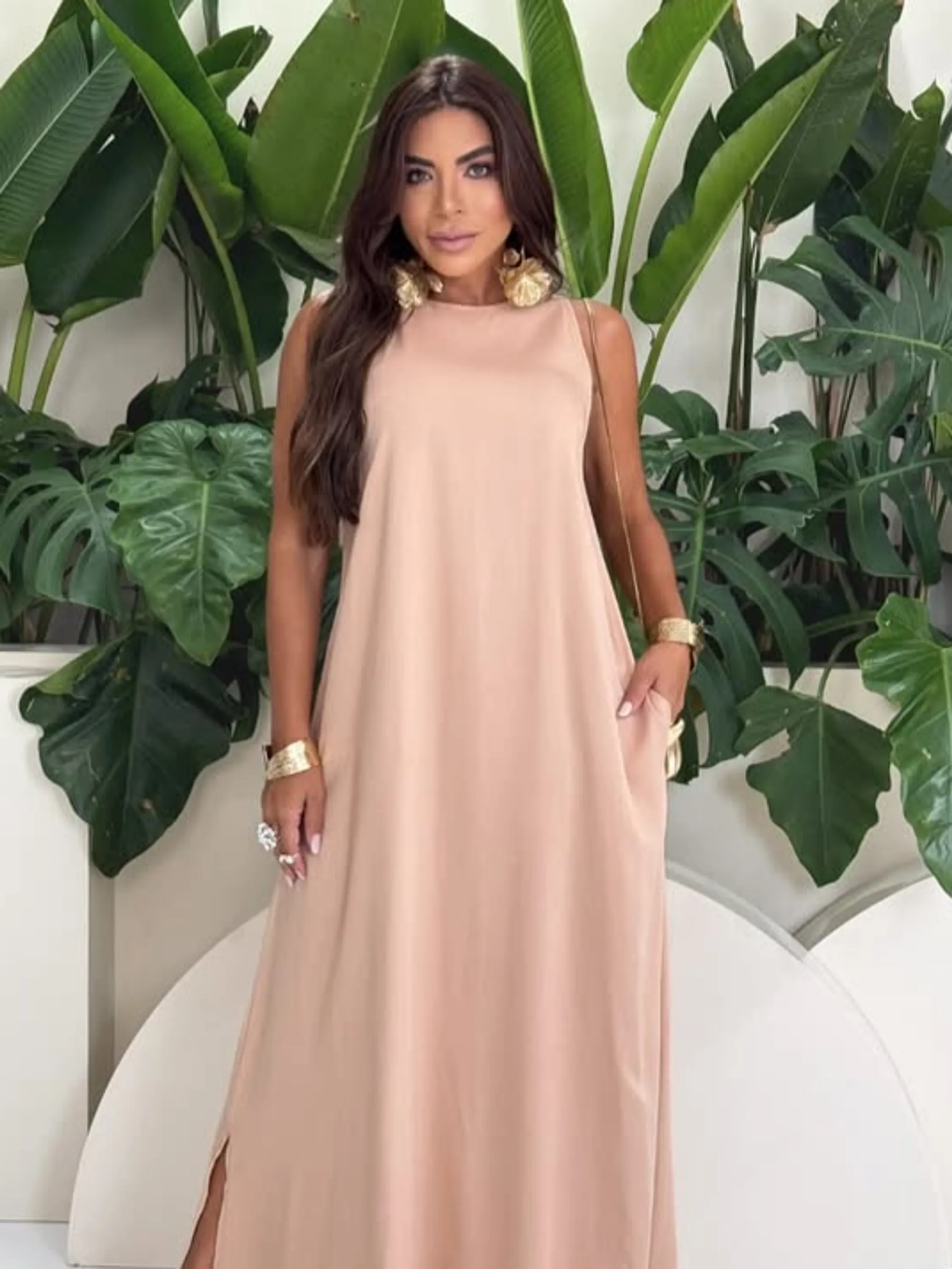 Vestido Longo Regata Sarja ⭐