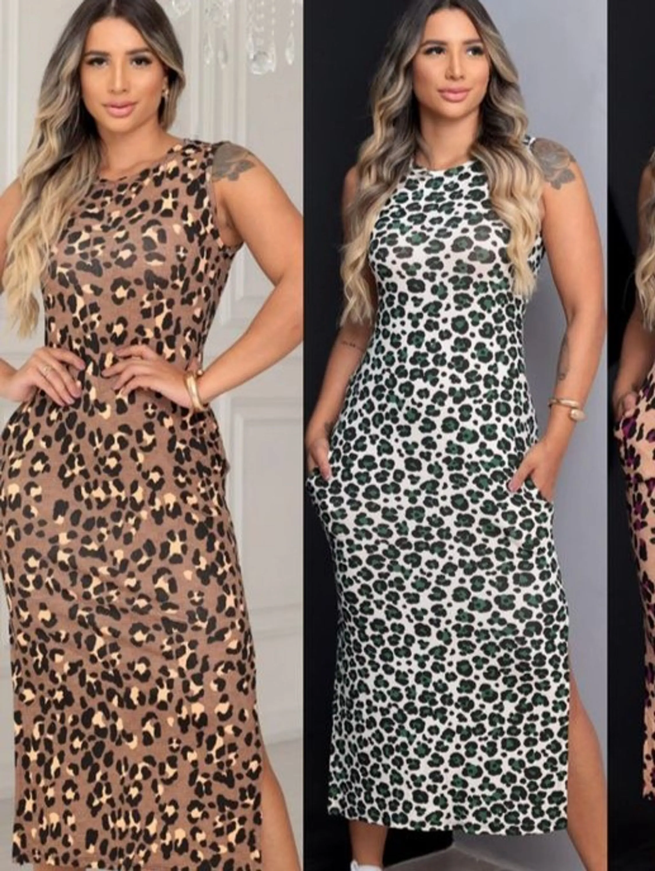 Vestido Animal Print Estampado ⭐⭐