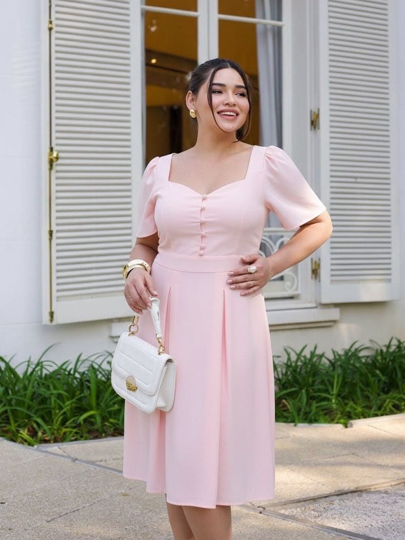 Vestido Feminino Midi Visco Sarja ⭐