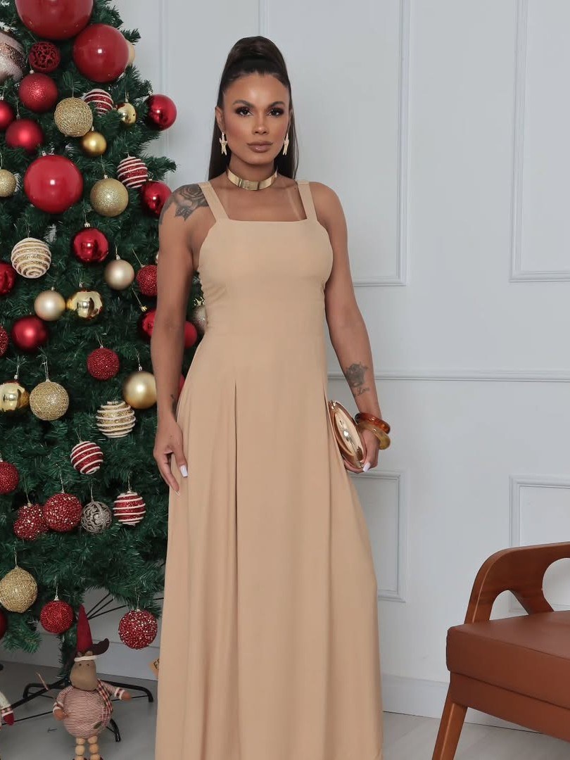 Vestido Feminino Longo Alça ⭐