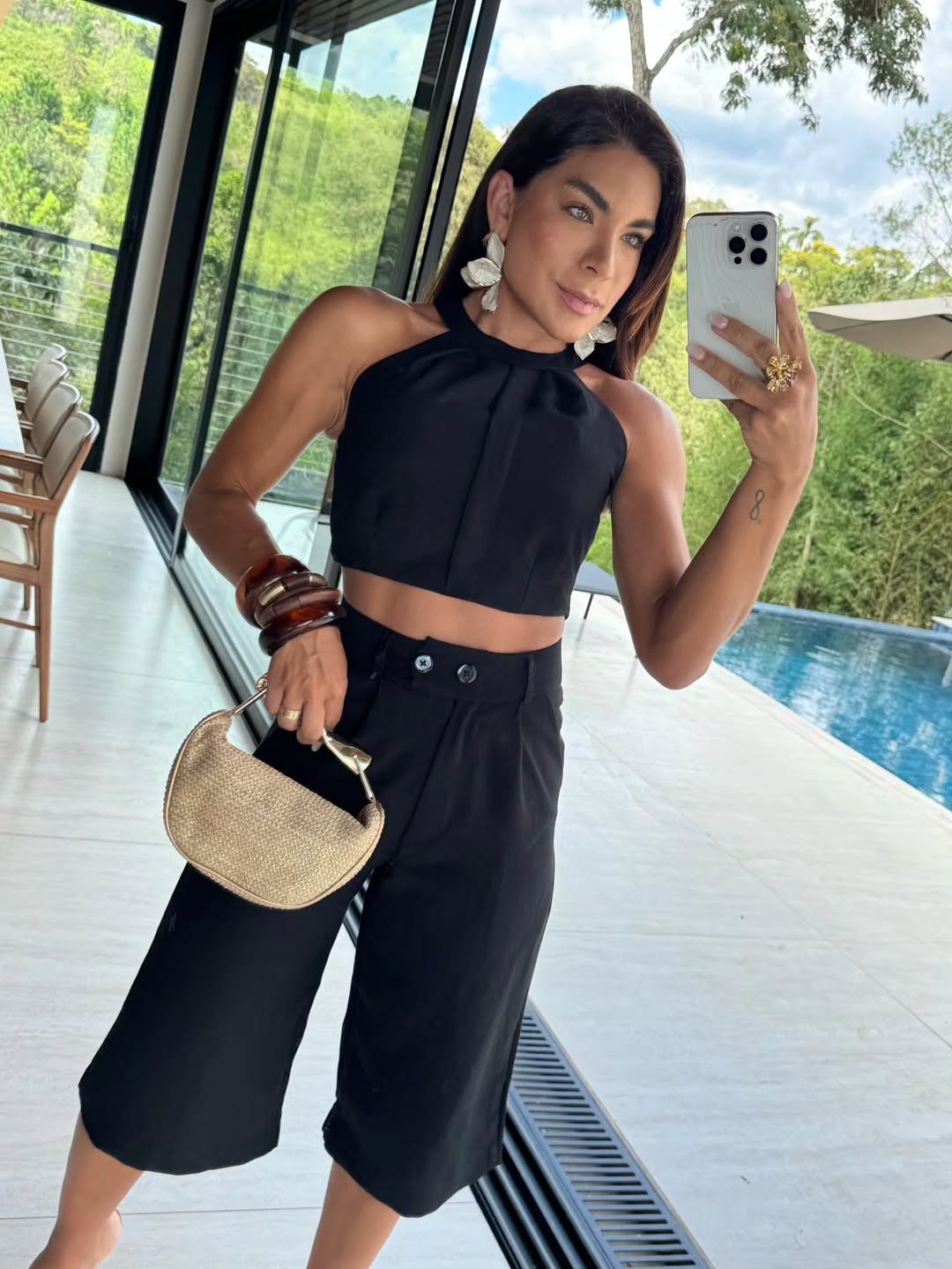 Conjunto Feminino Cropped e Bermuda Marrante ⭐