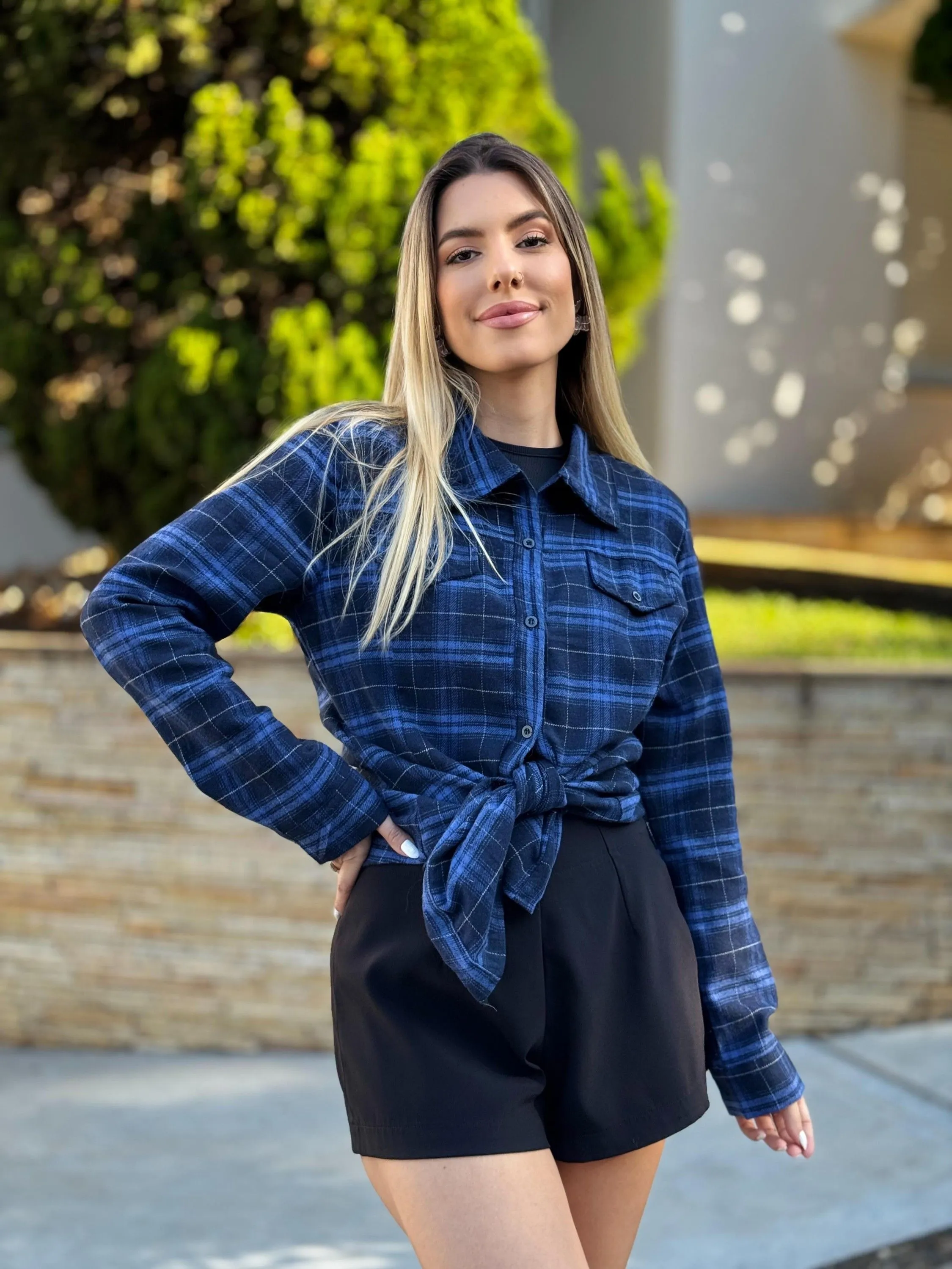Camisa Feminina Xadrez Flanelada ⭐⭐
