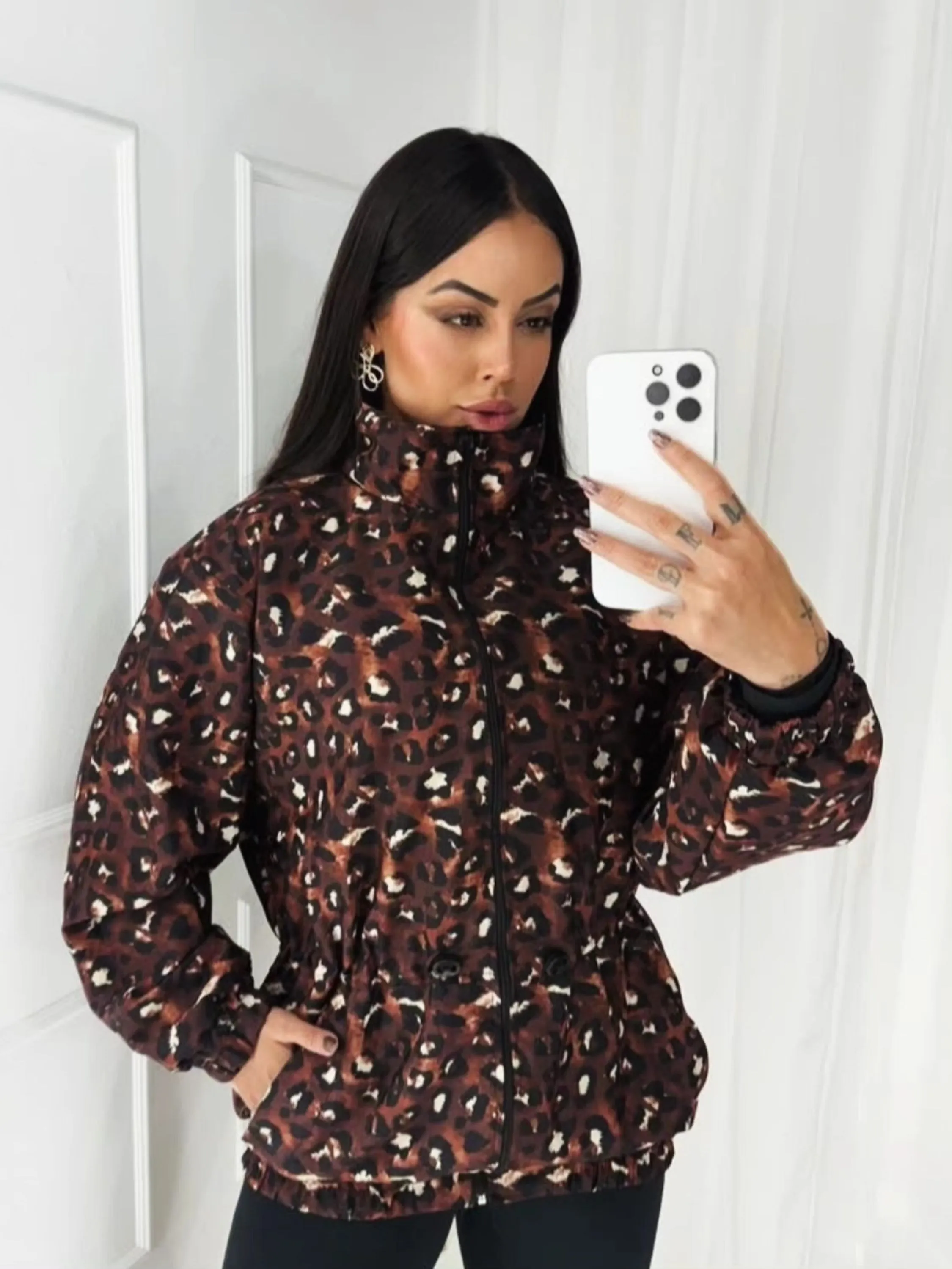 Parka Feminina Animal Print ⭐