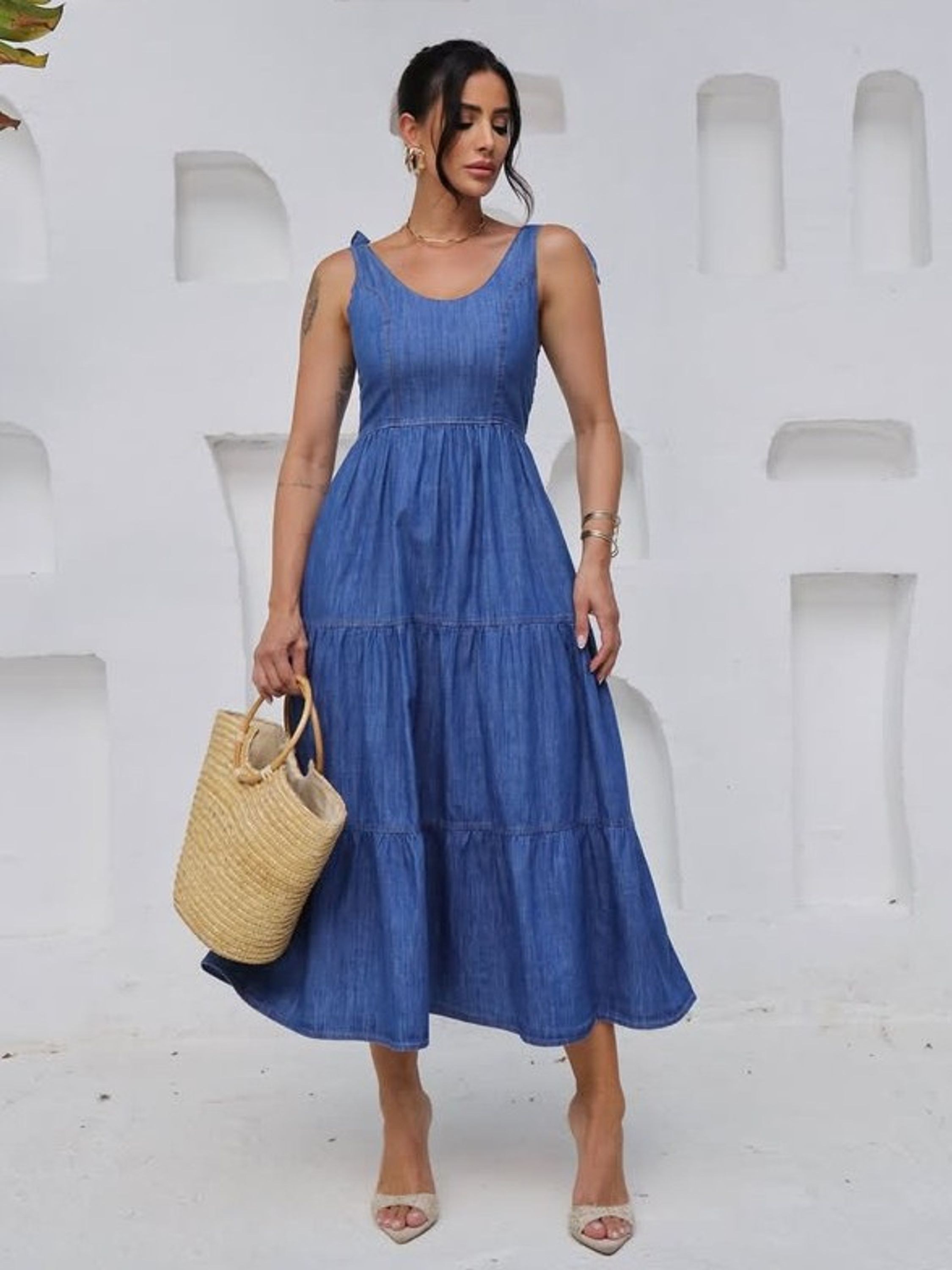 Vestido Jeans Midi ⭐⭐