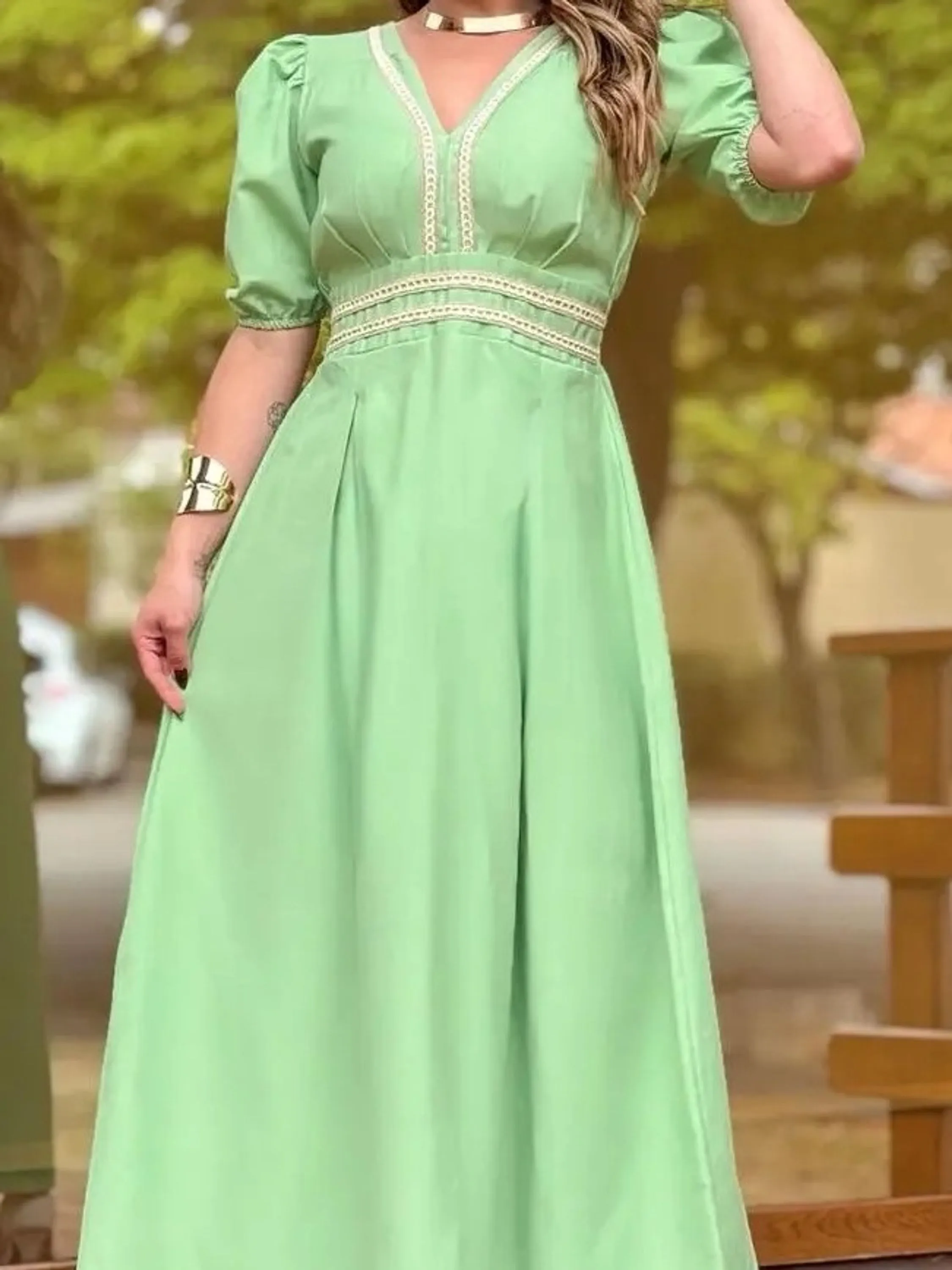 Vestido Feminino Moda Evangélica ⭐