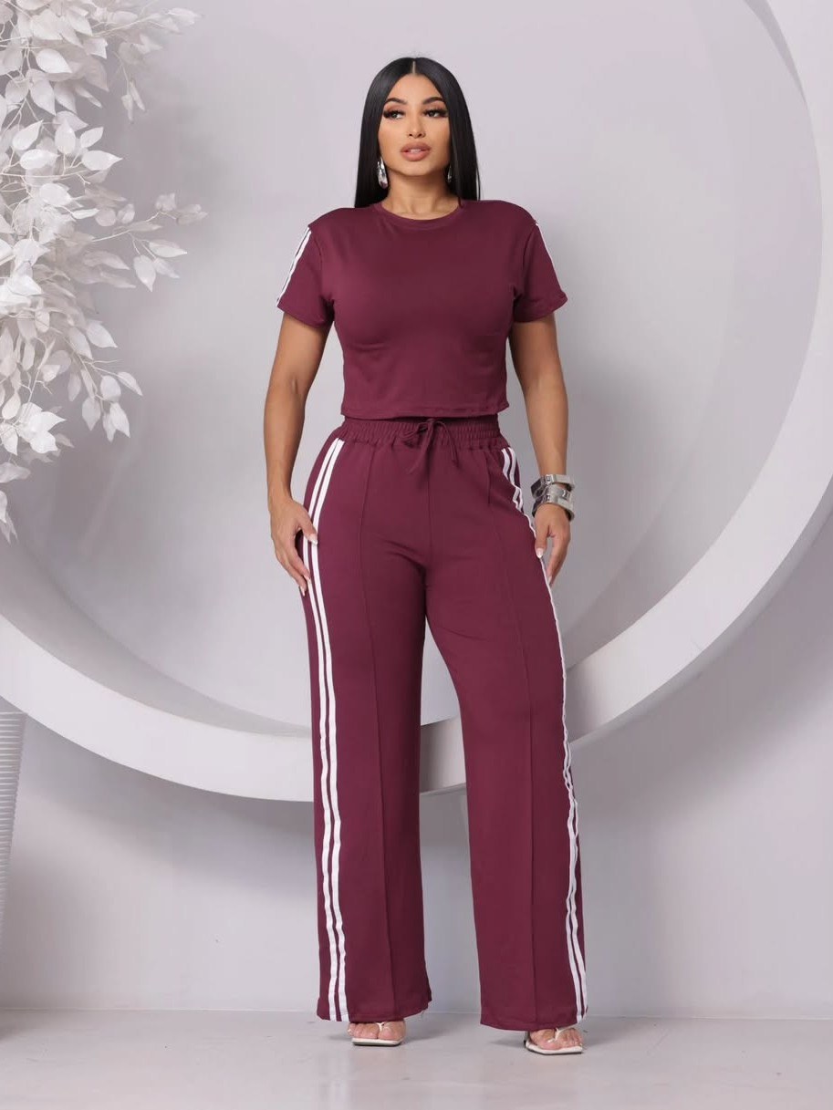 Conjunto Feminino Moletinho Listra Lateral ⭐