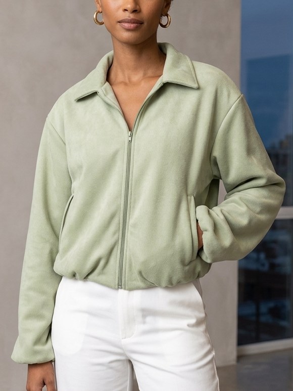 Casaco Feminino Bomber Suede ⭐