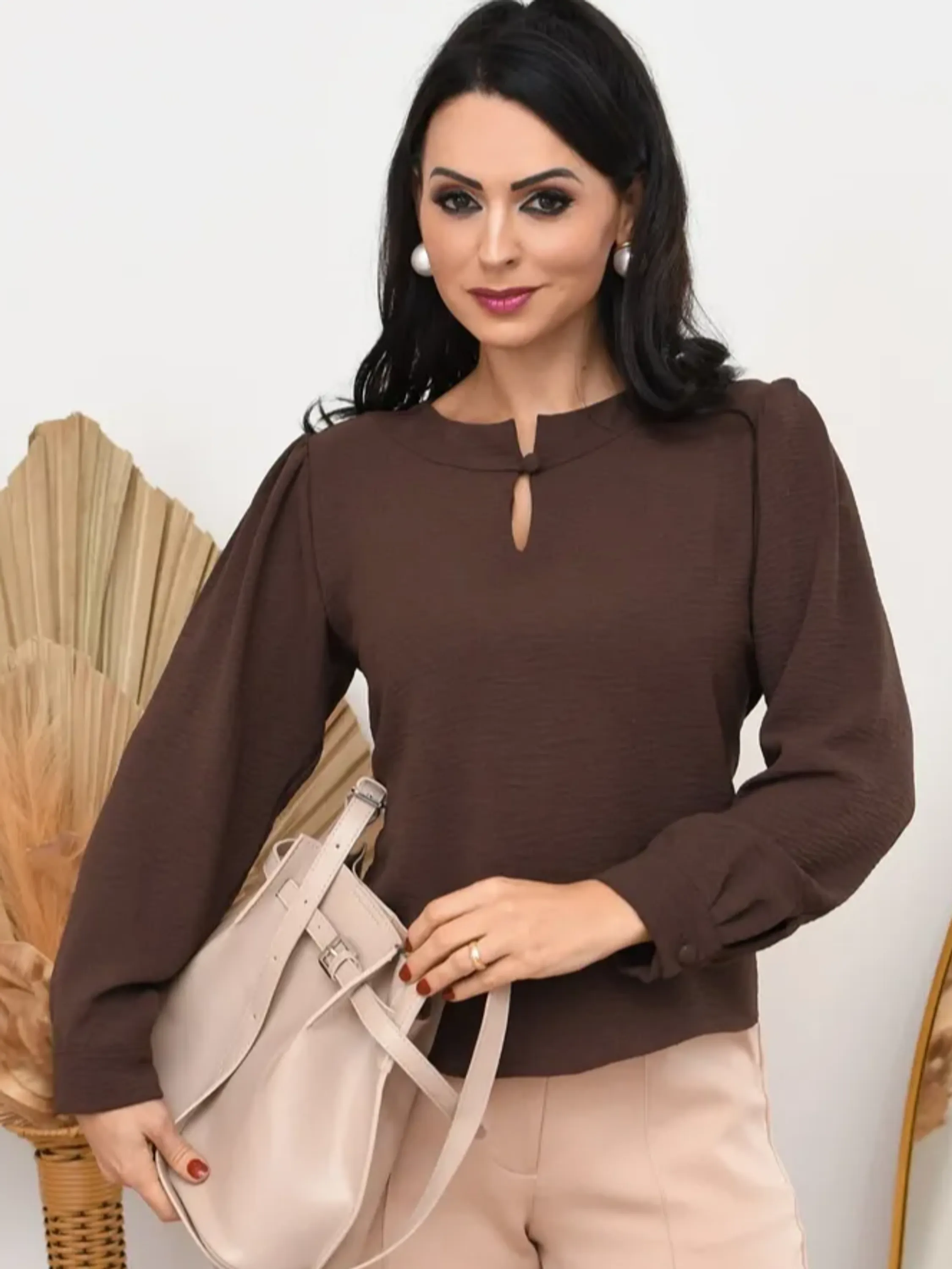 Blusa Feminina Manga Longa ⭐