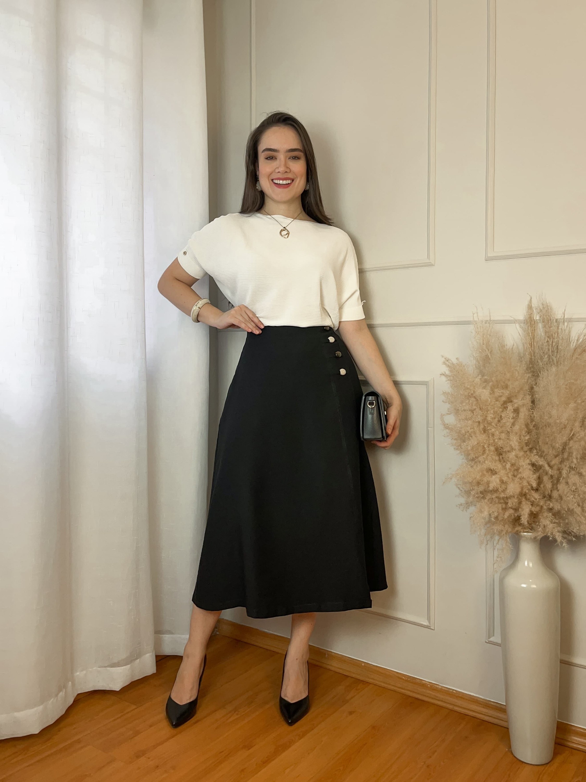 Saia Evangélica Feminina Sensorial com Elástico