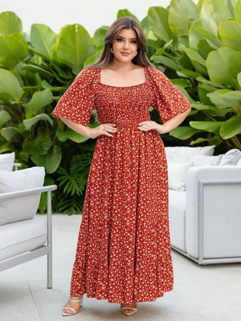 Vestido Estampado Floral Feminino