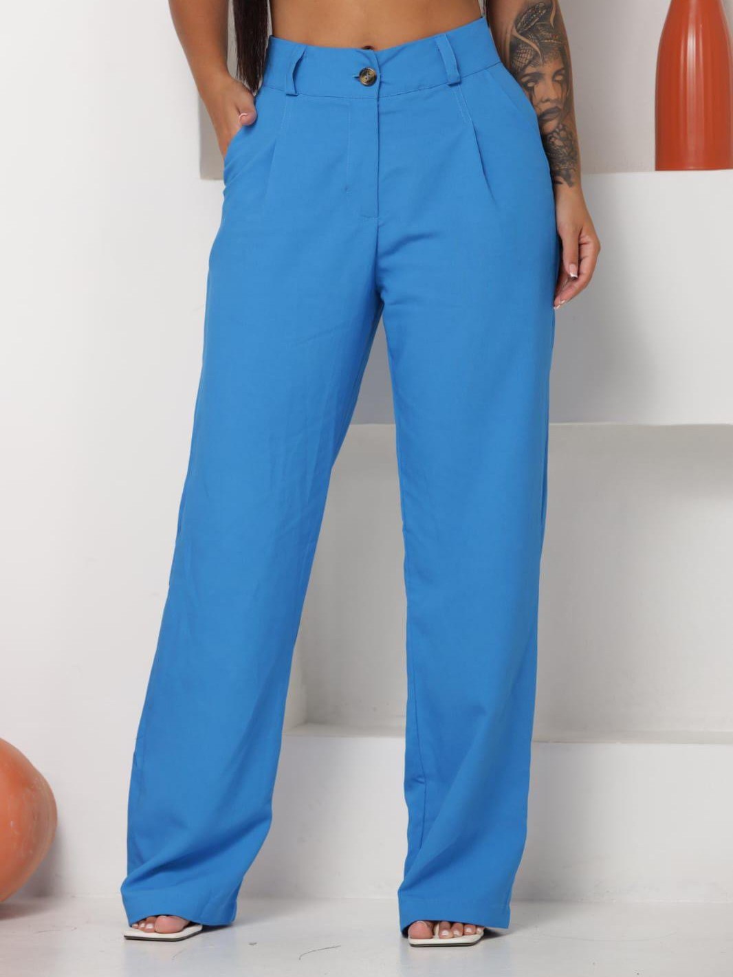 Calça Feminina Reta com Bolso Sensorial ⭐