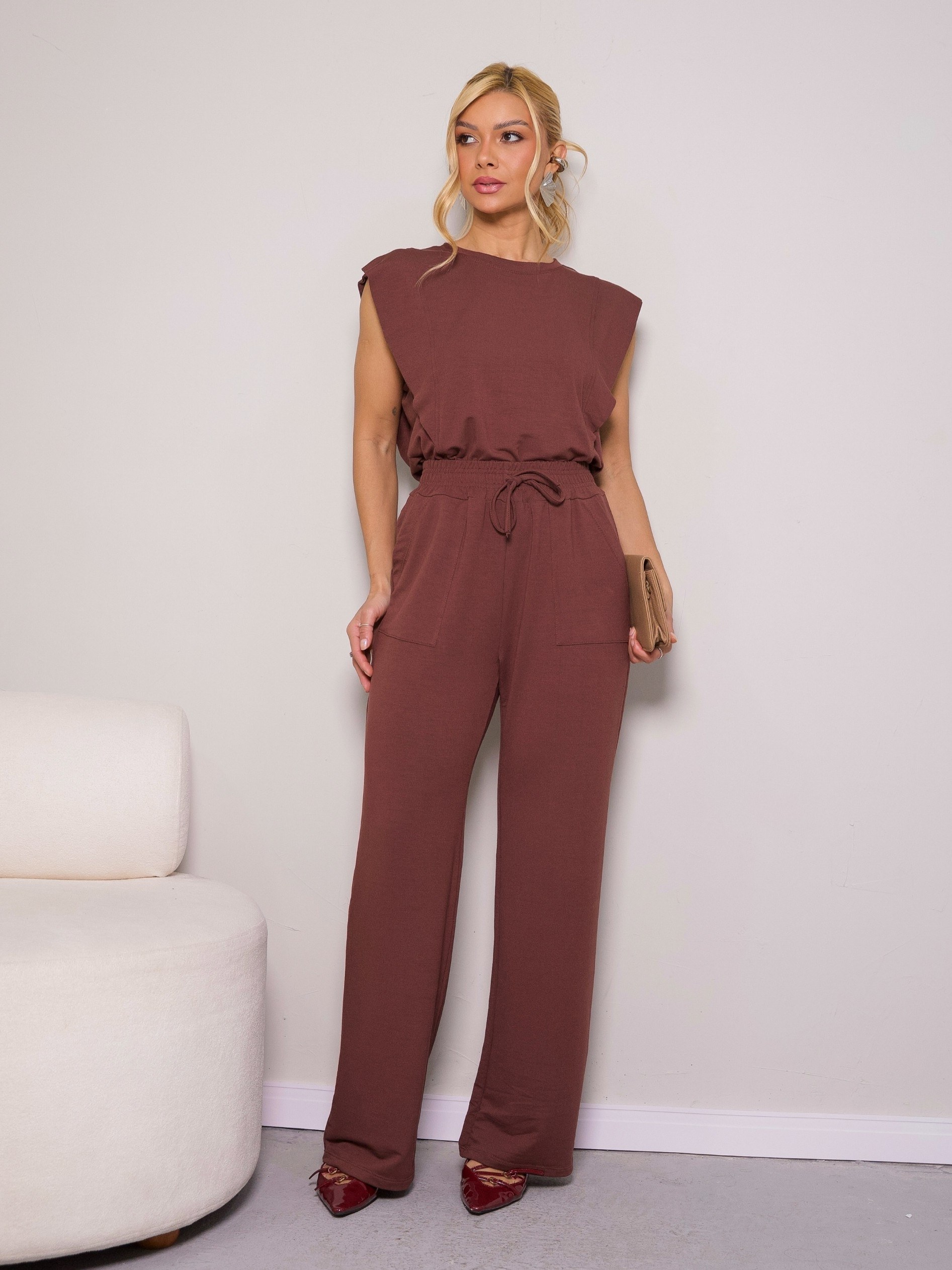 Conjunto Feminino Blusa e Calça Moletinho ⭐