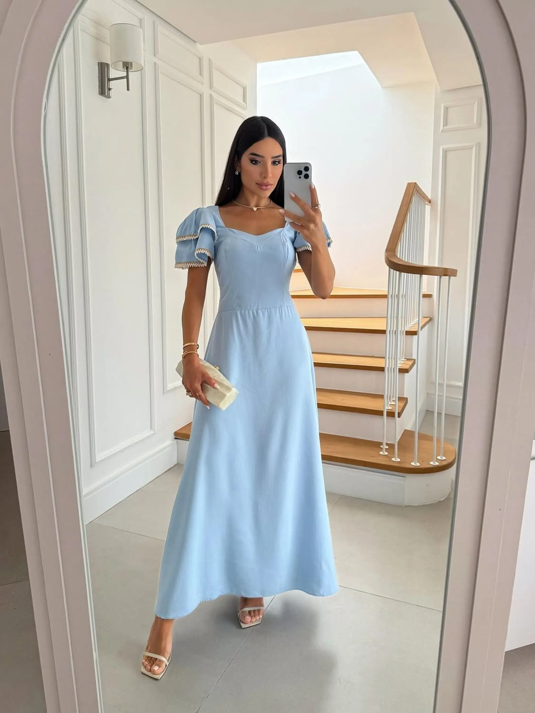 Vestido Longo Feminino Alfaiataria ⭐