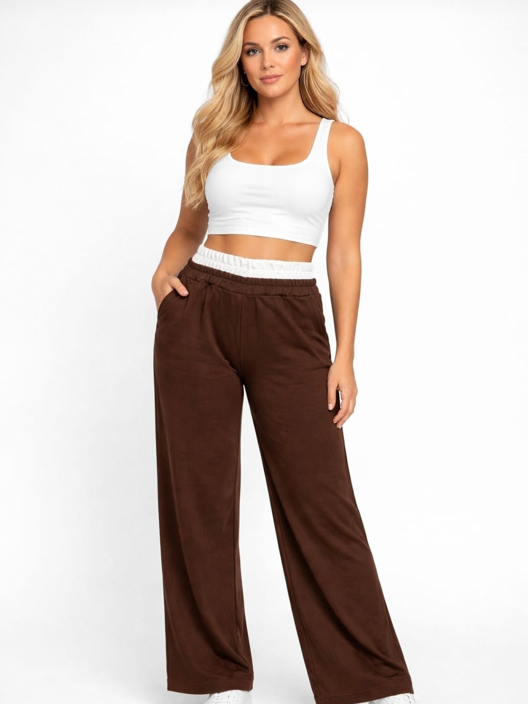 Calça Pantalona Feminina em Moletinho
