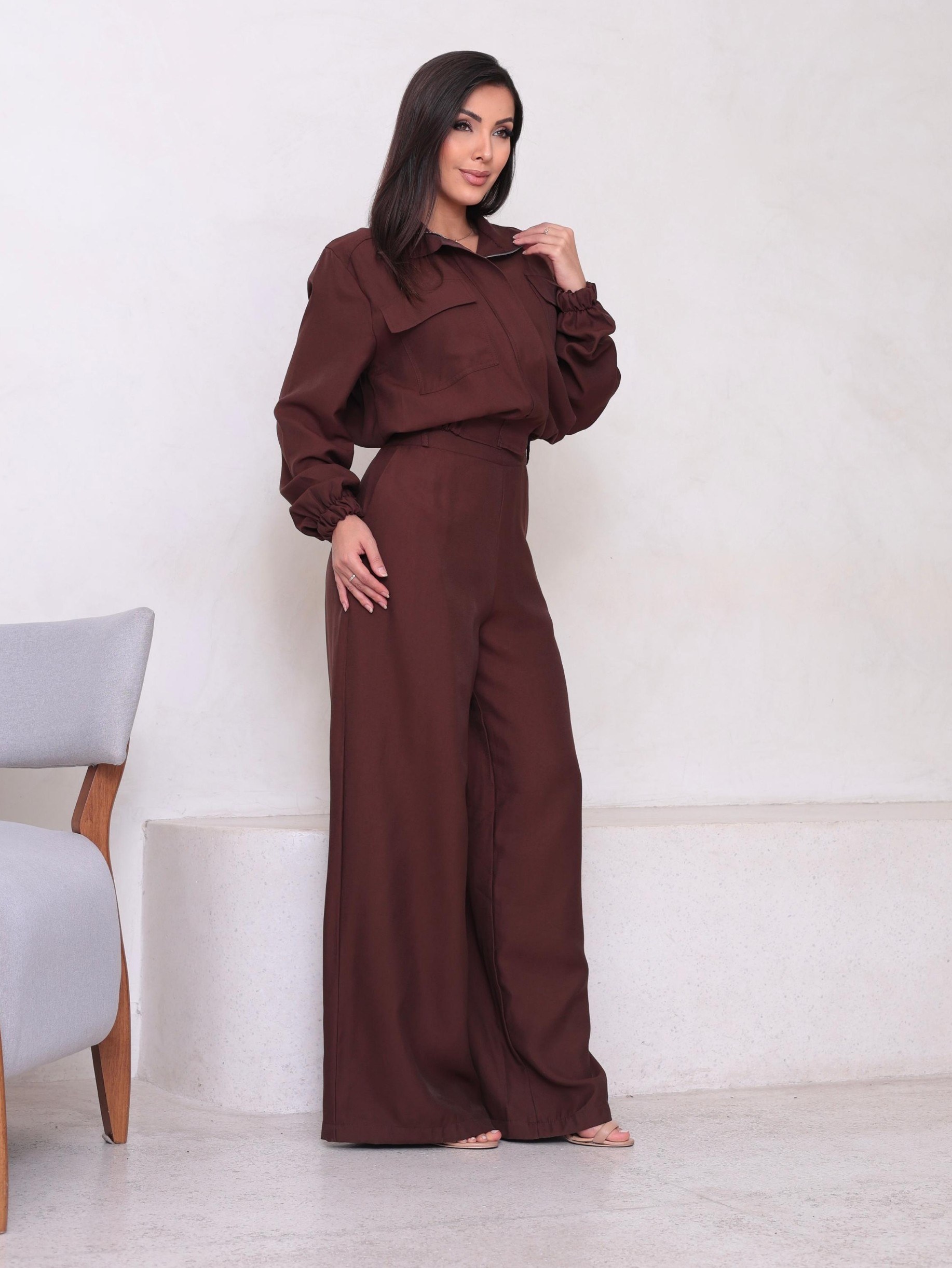 Conjunto Feminino Jaqueta & Calça Pantalona  ⭐⭐