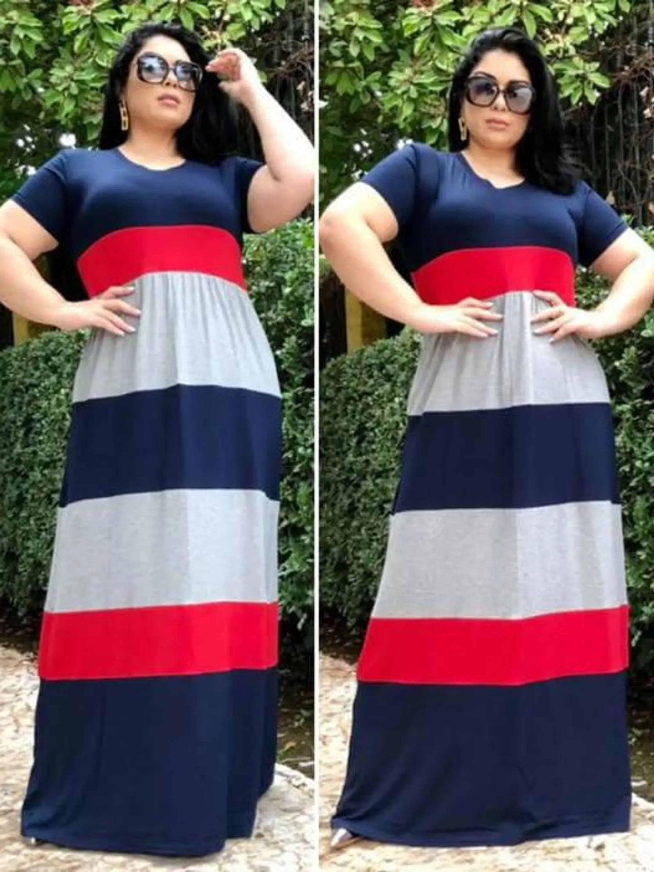 Vestido Longo Feminino Plus Size ⭐