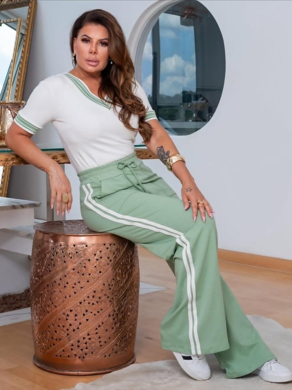 Conjunto Feminino Moletinho Blusa e Calça ⭐