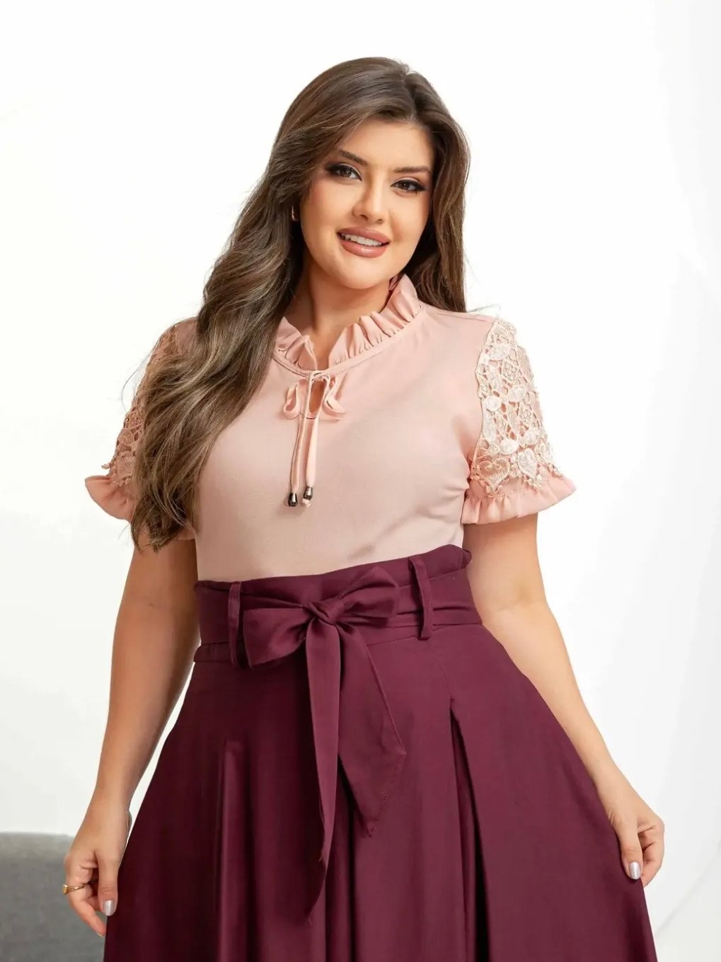 Blusa Feminina Moda Evangélica Gola redonda