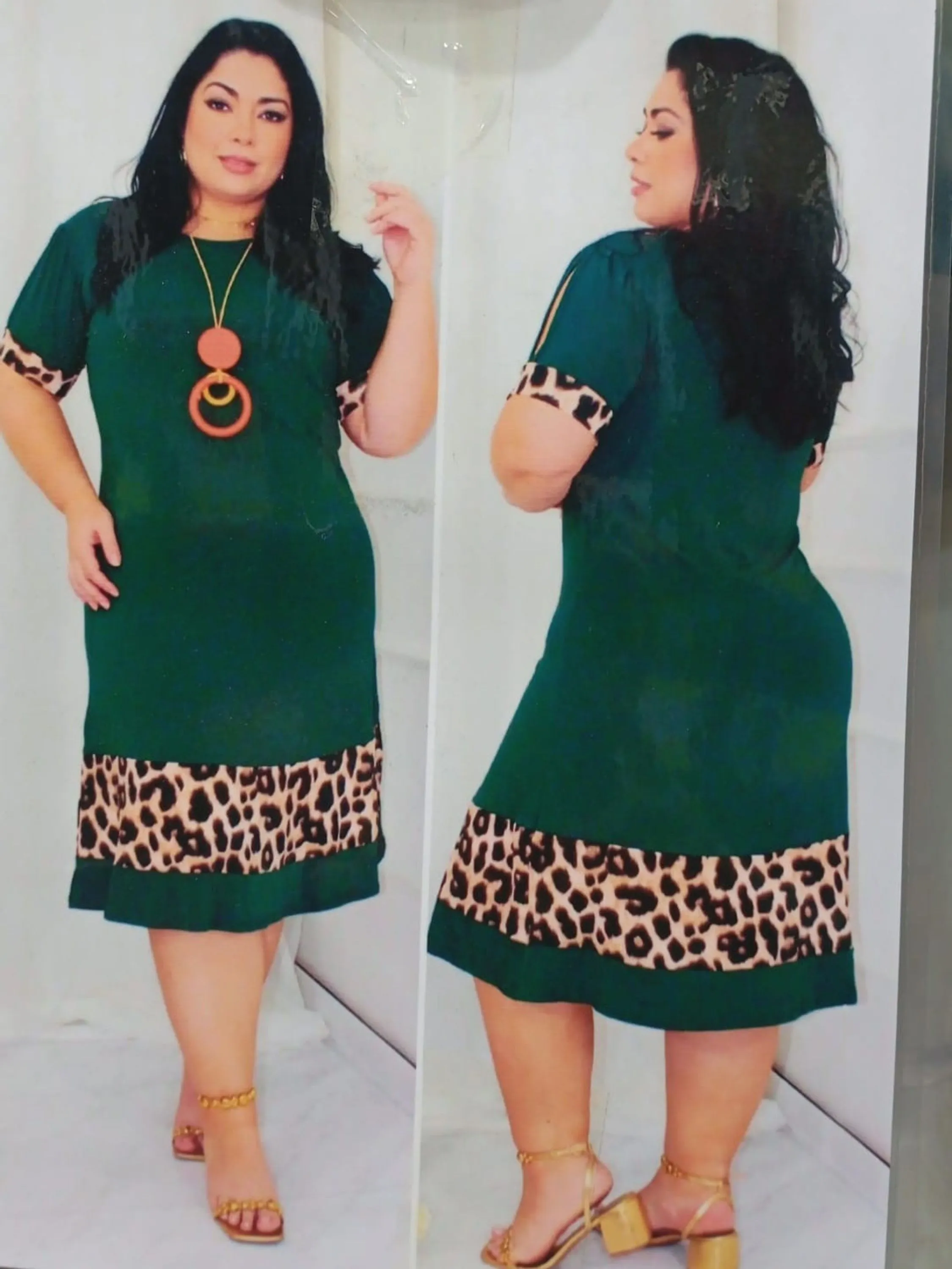 Vestido Midi Plus Size Feminino Viscolycra ⭐