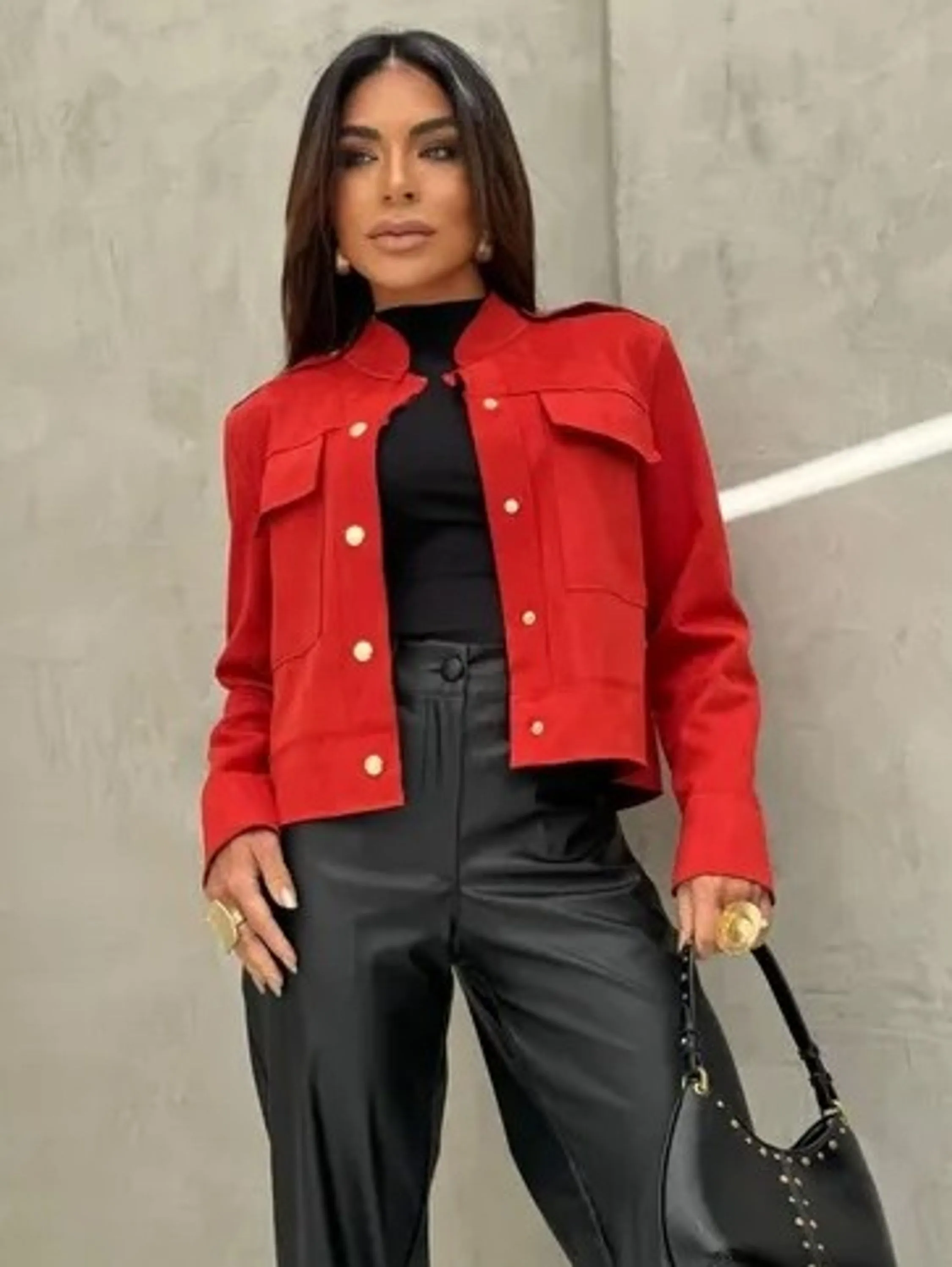 Casaco Jaqueta Feminina Suede ⭐⭐