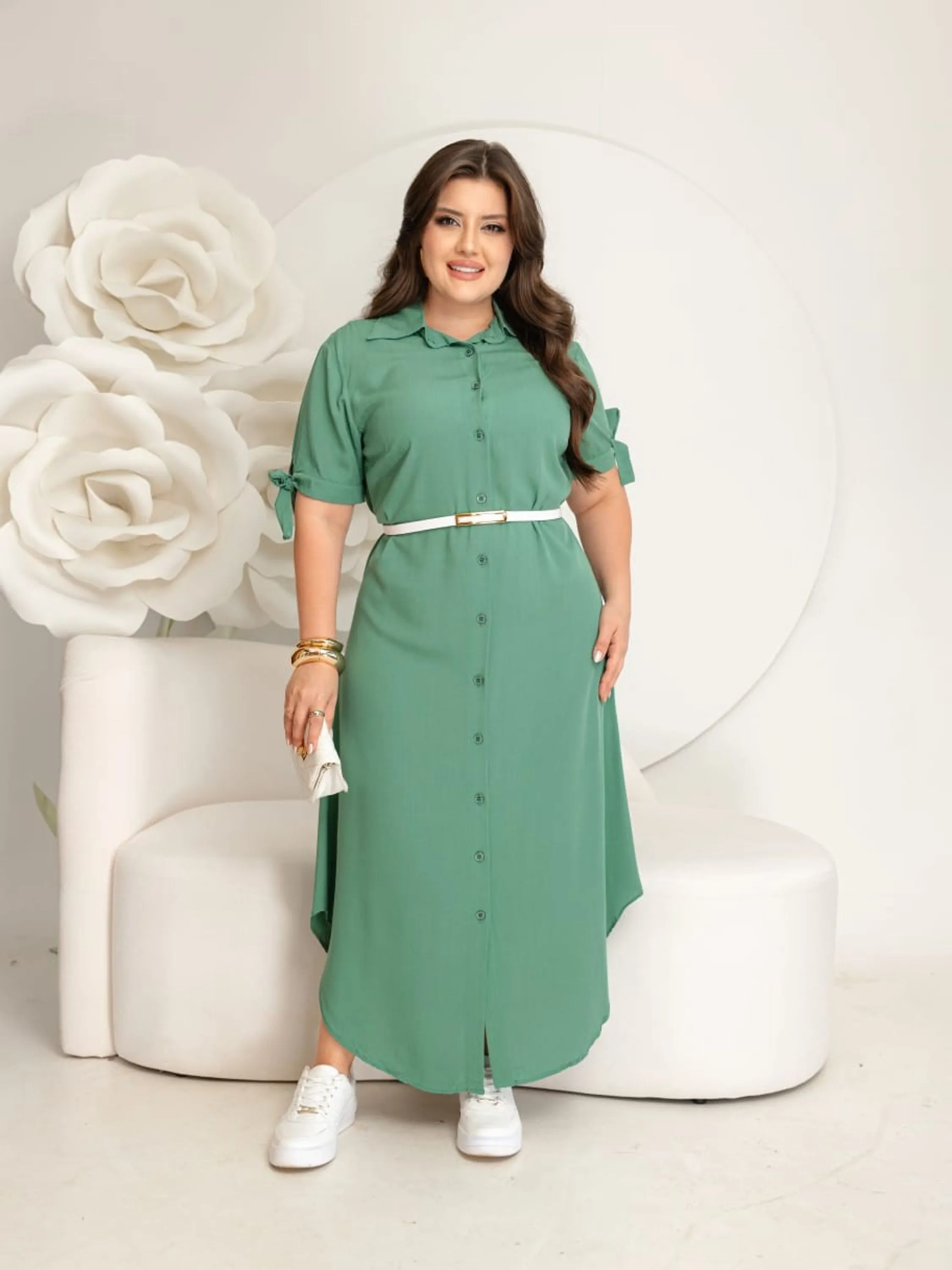 Vestido Longo Chemise Viscolinho ⭐