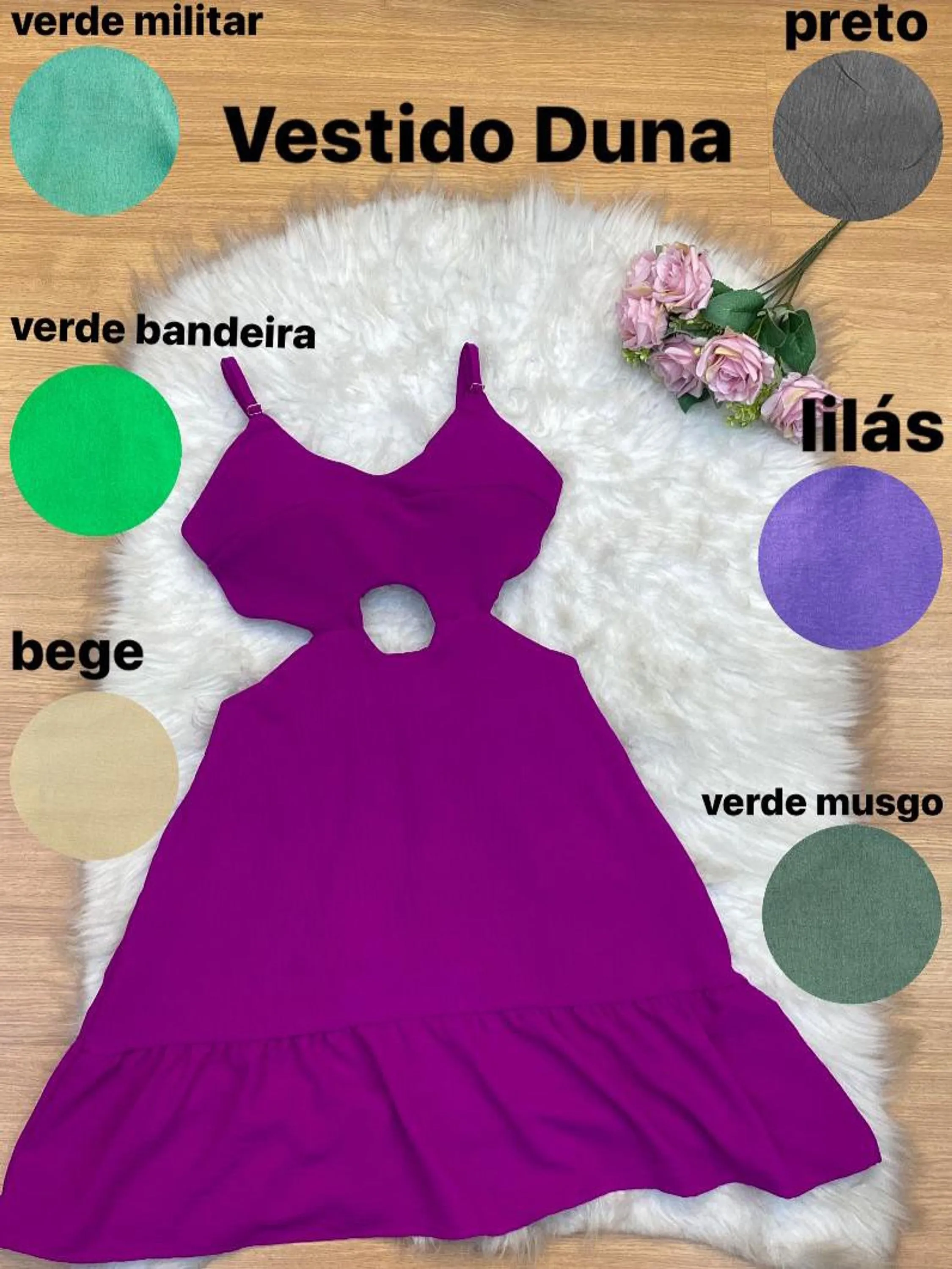 Vestido Alcinha tecido duna