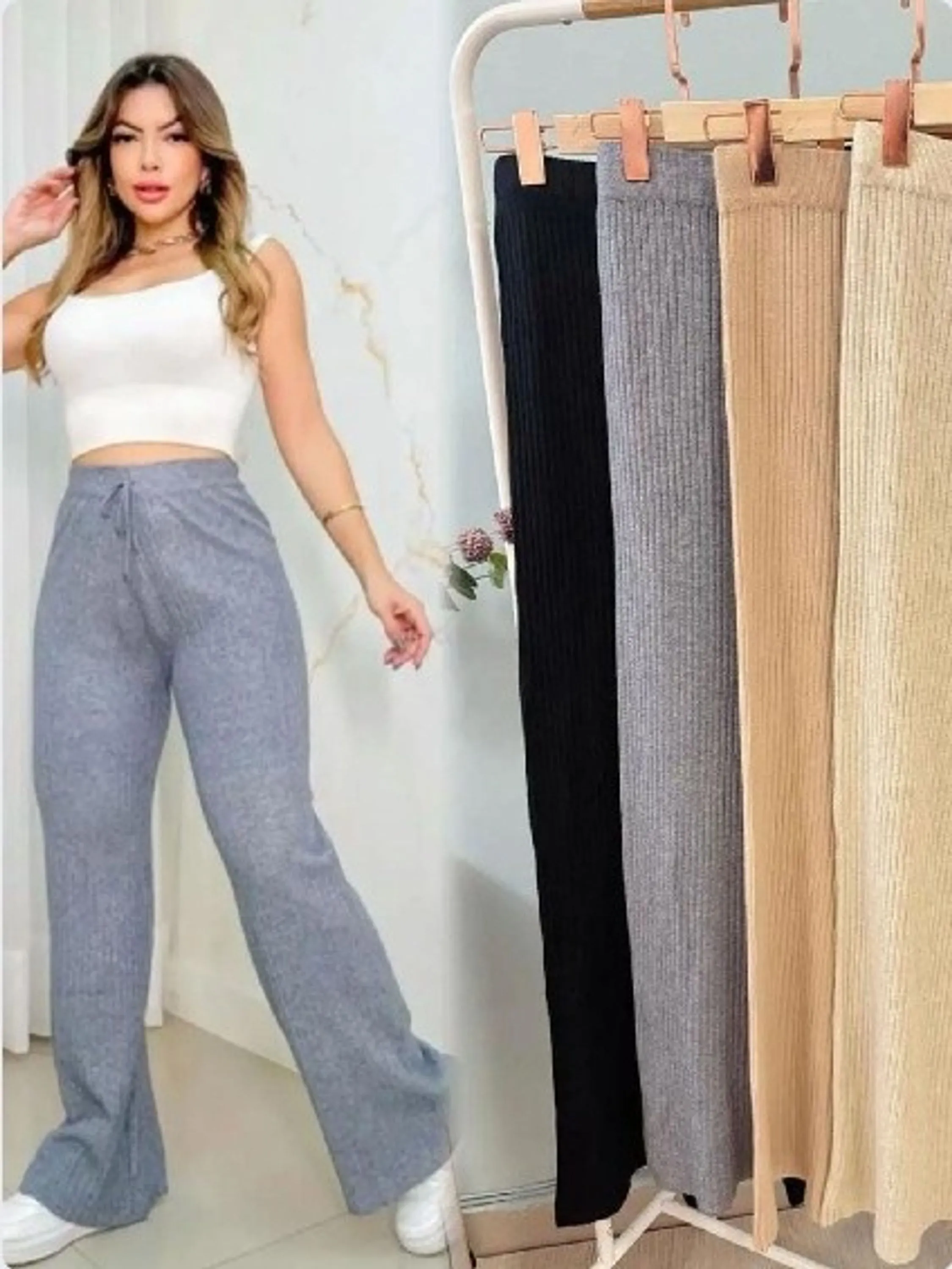 Calça Pantalona Modal