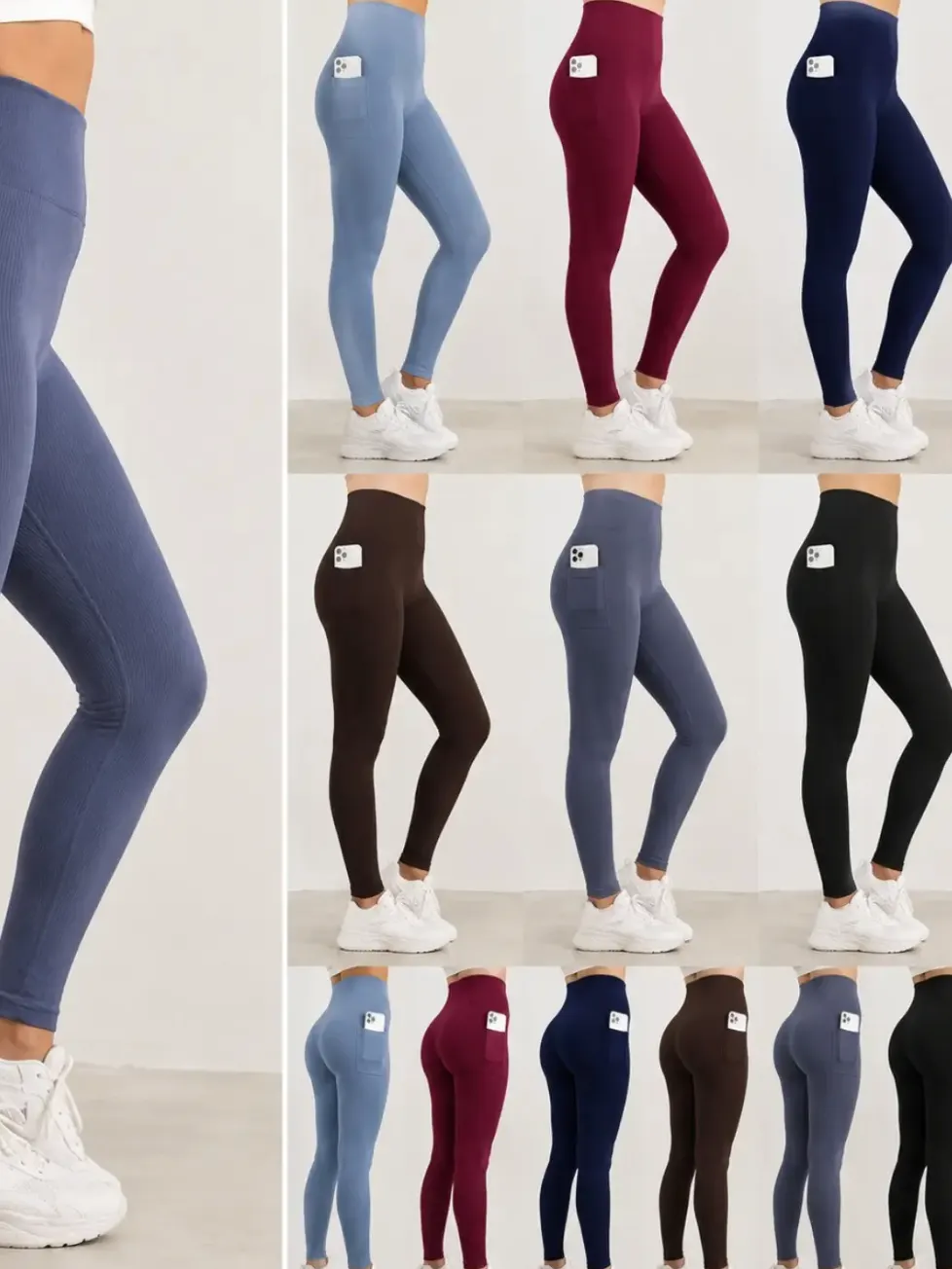 Legging Canelada Com Bolso P/M G/GG #26191 Academia