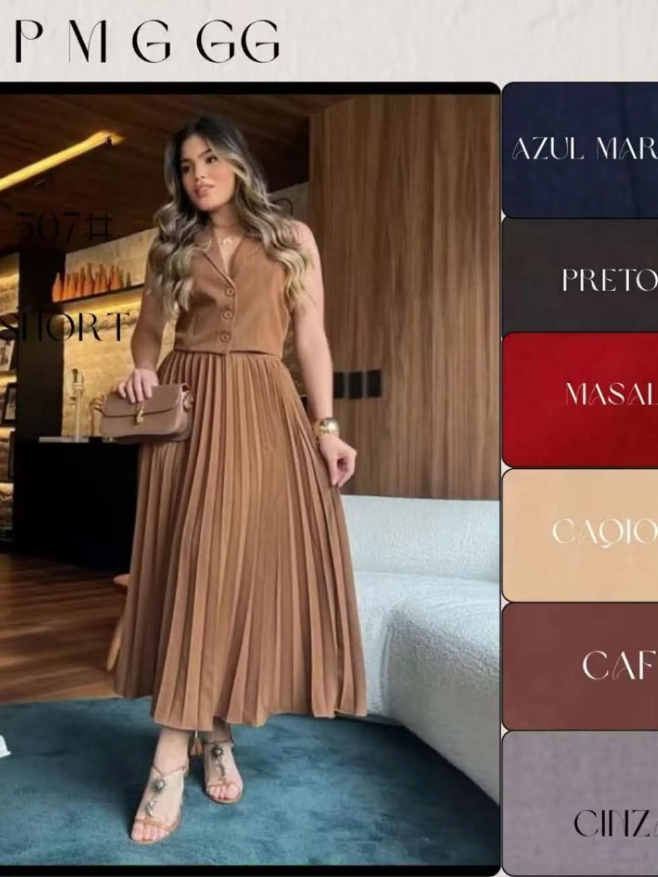 Conjunto Twil Colete e saía