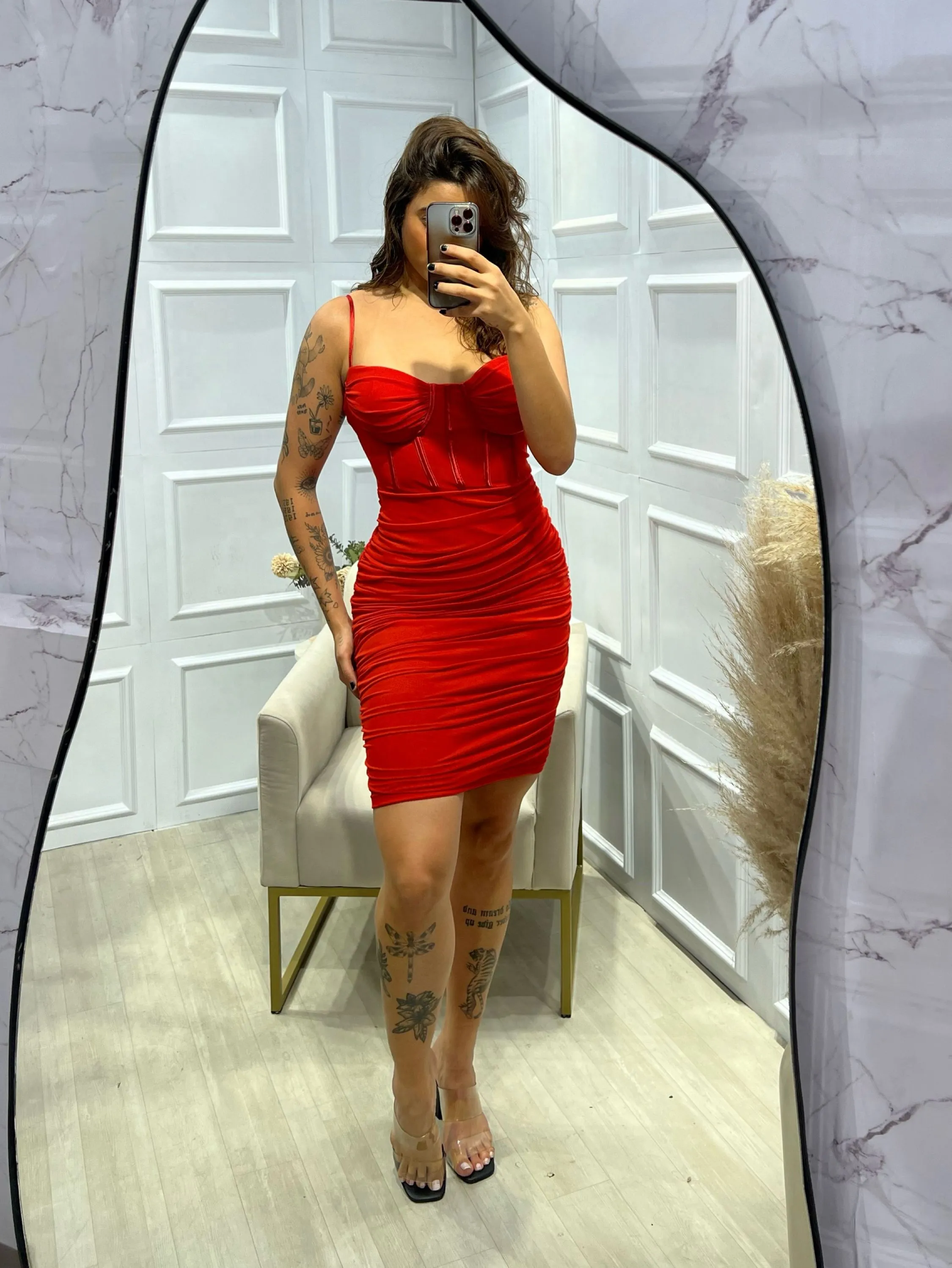 Vestido colado de Tule