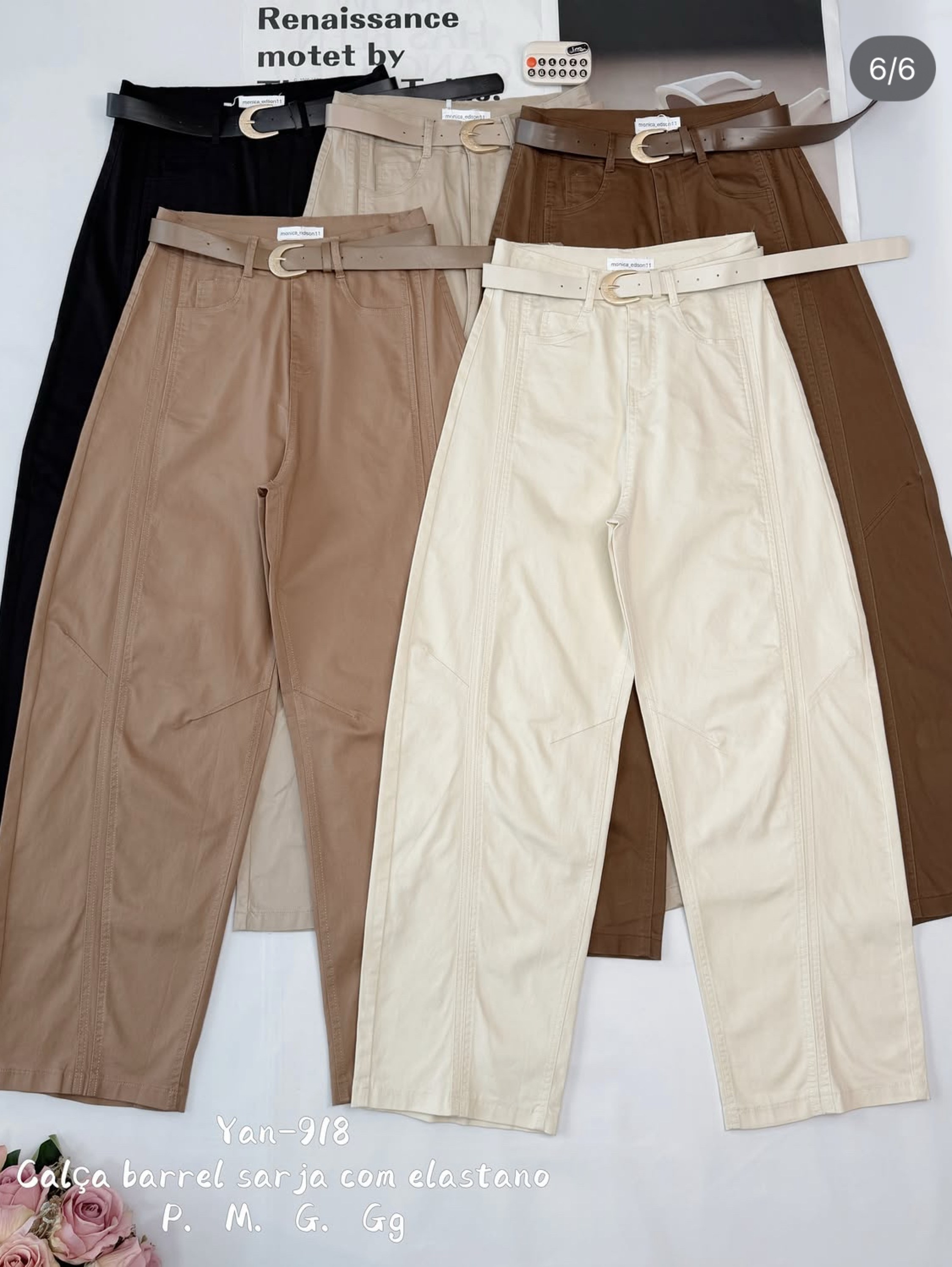 Calça sarja de barrel