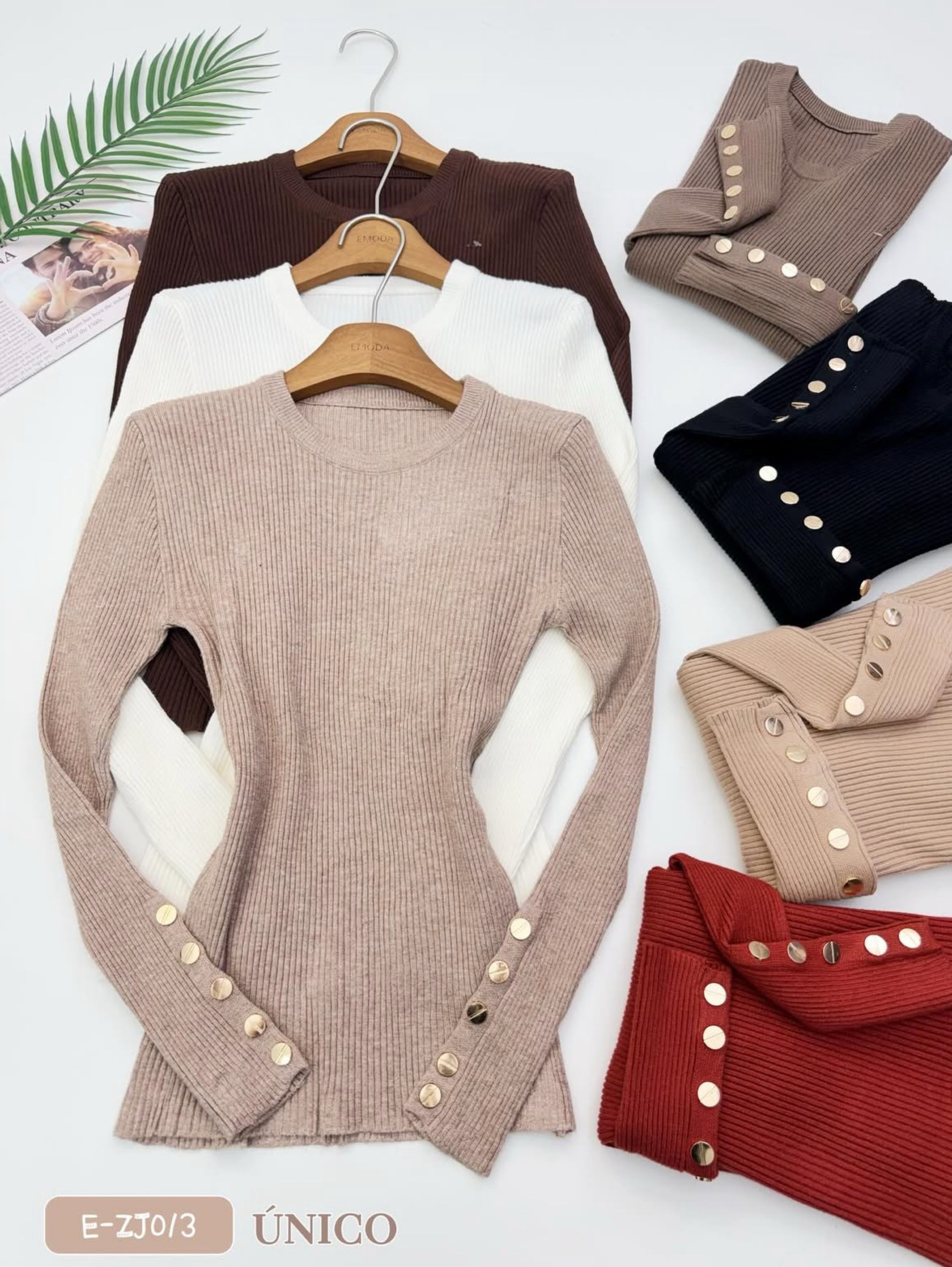 Blusa modal manga longa