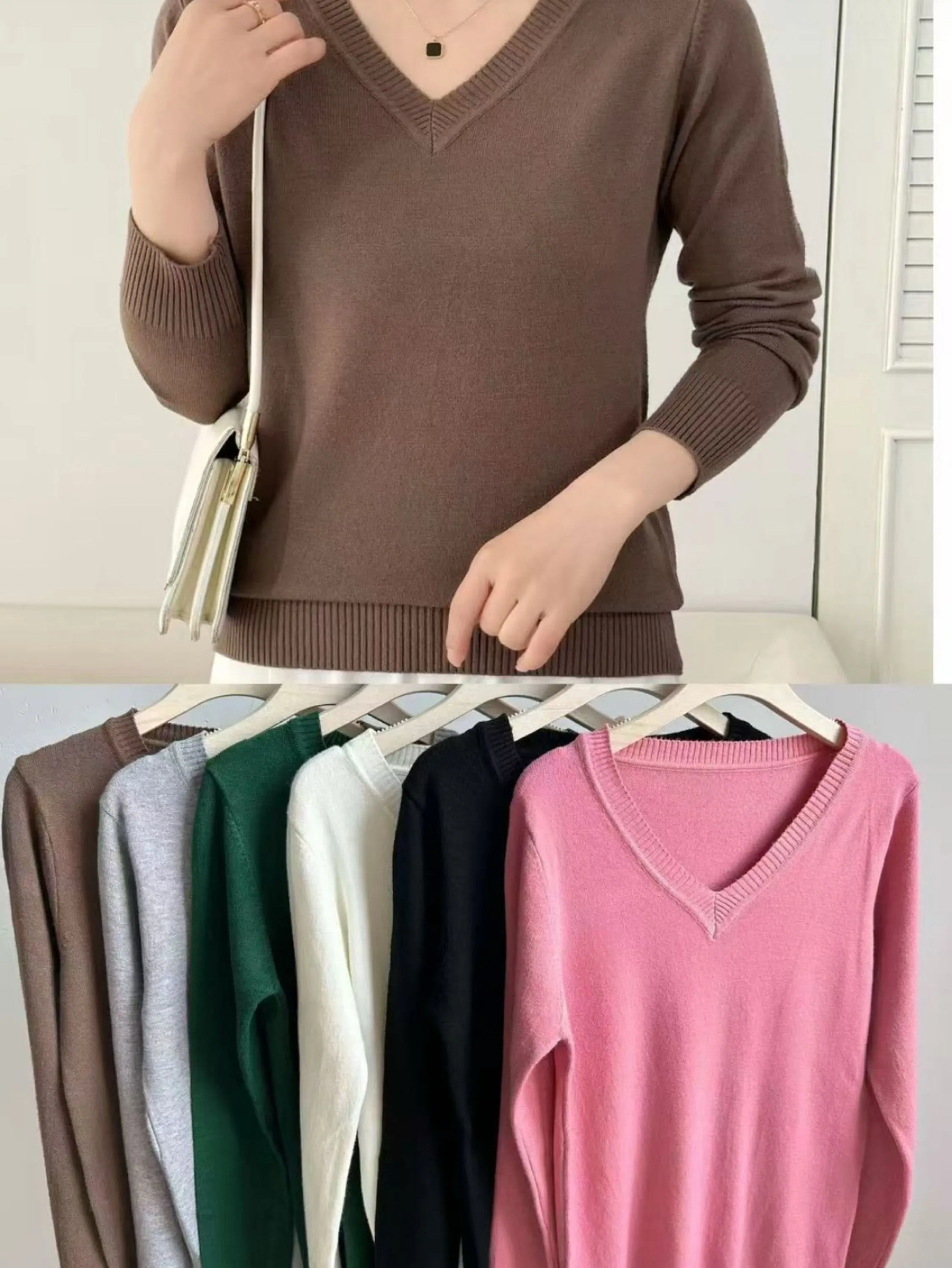 Blusa modal gola v