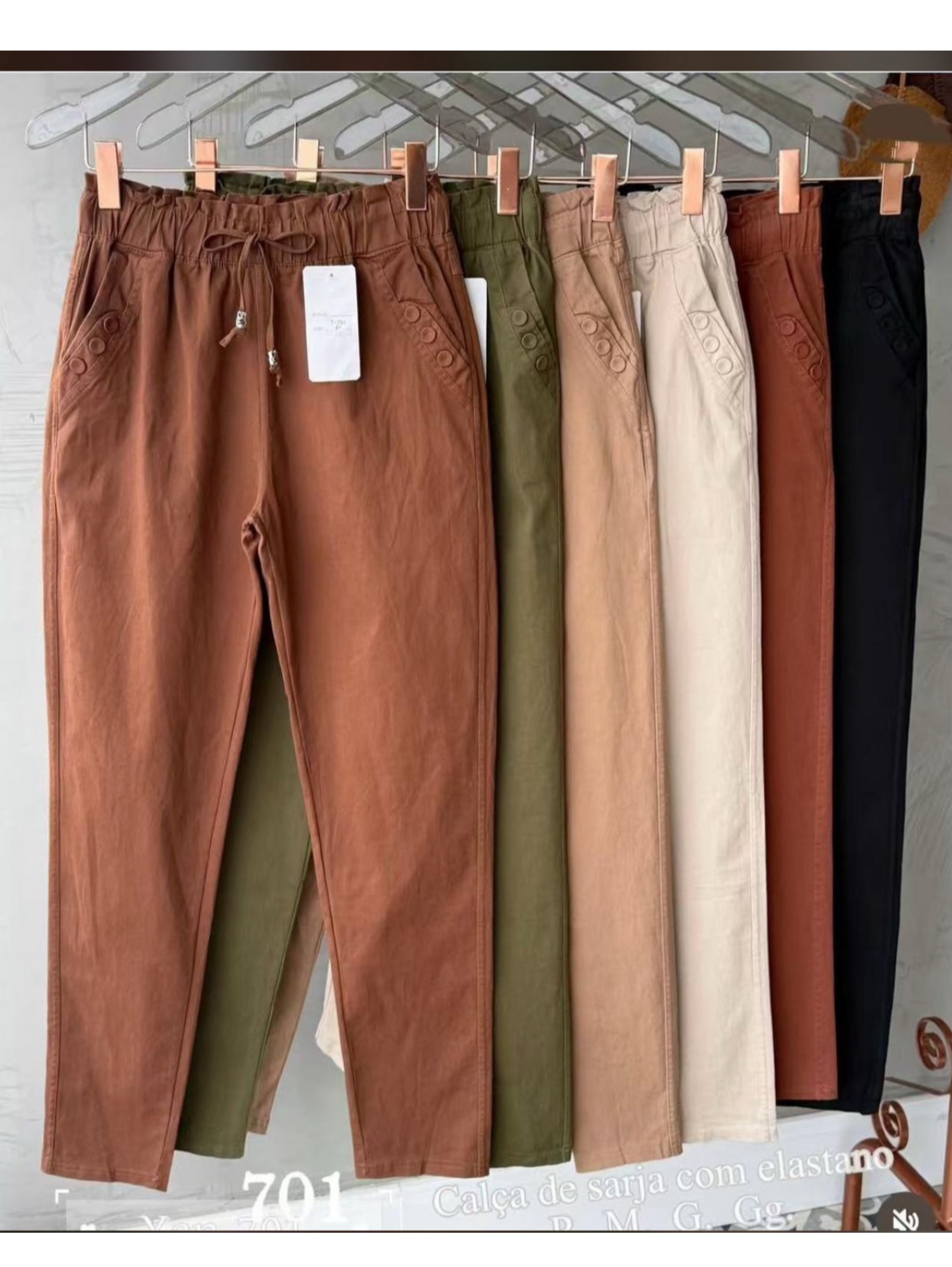 Calça sarja com elstano