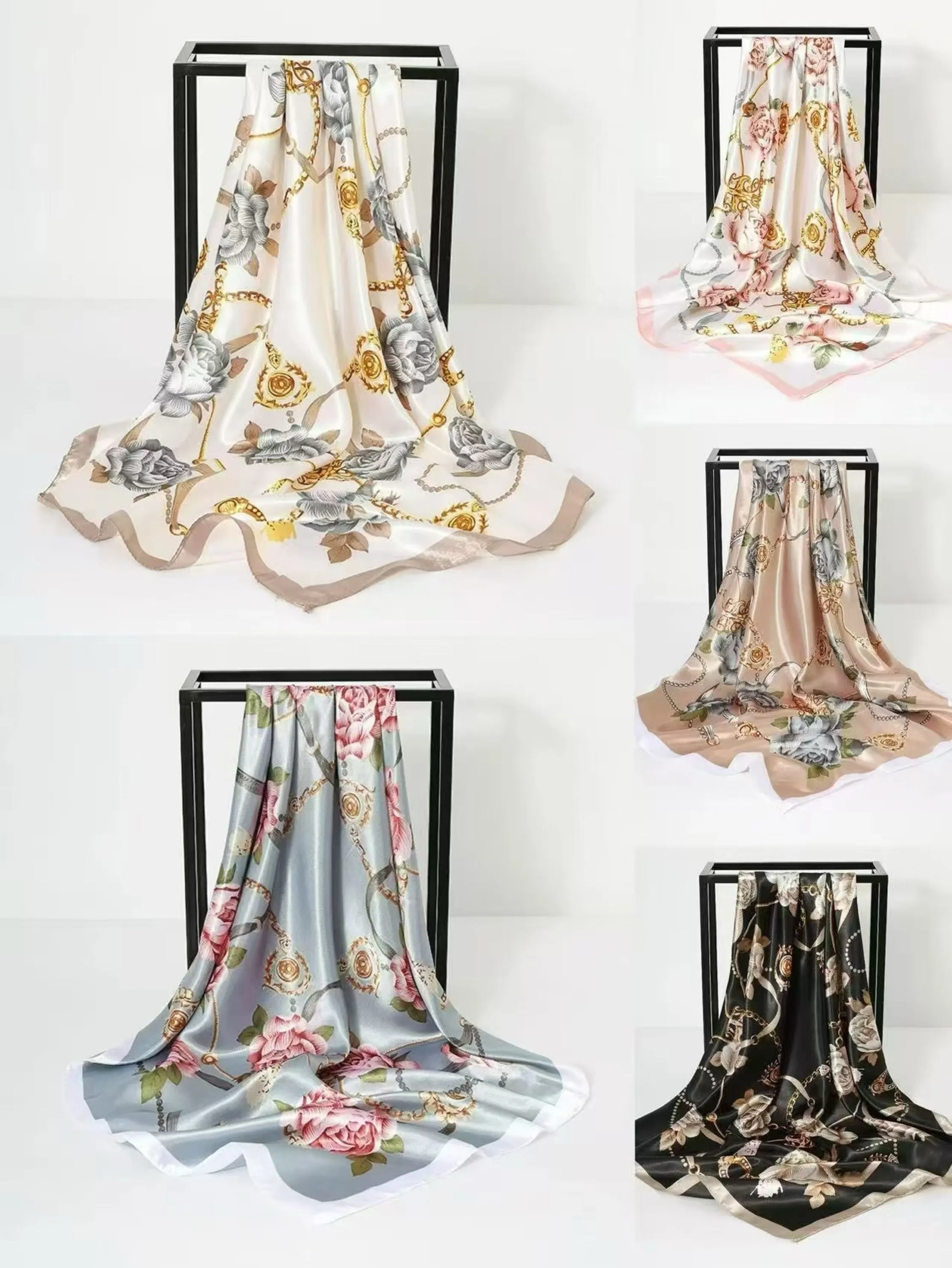 Lenço de seda 90*90