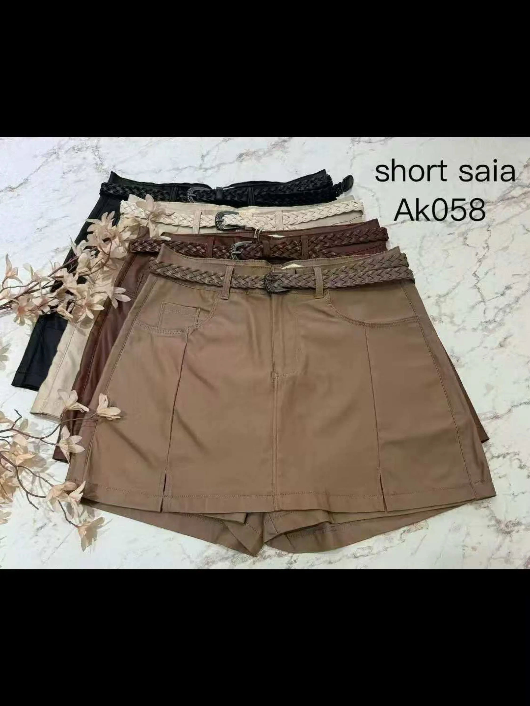 Short saia resinada