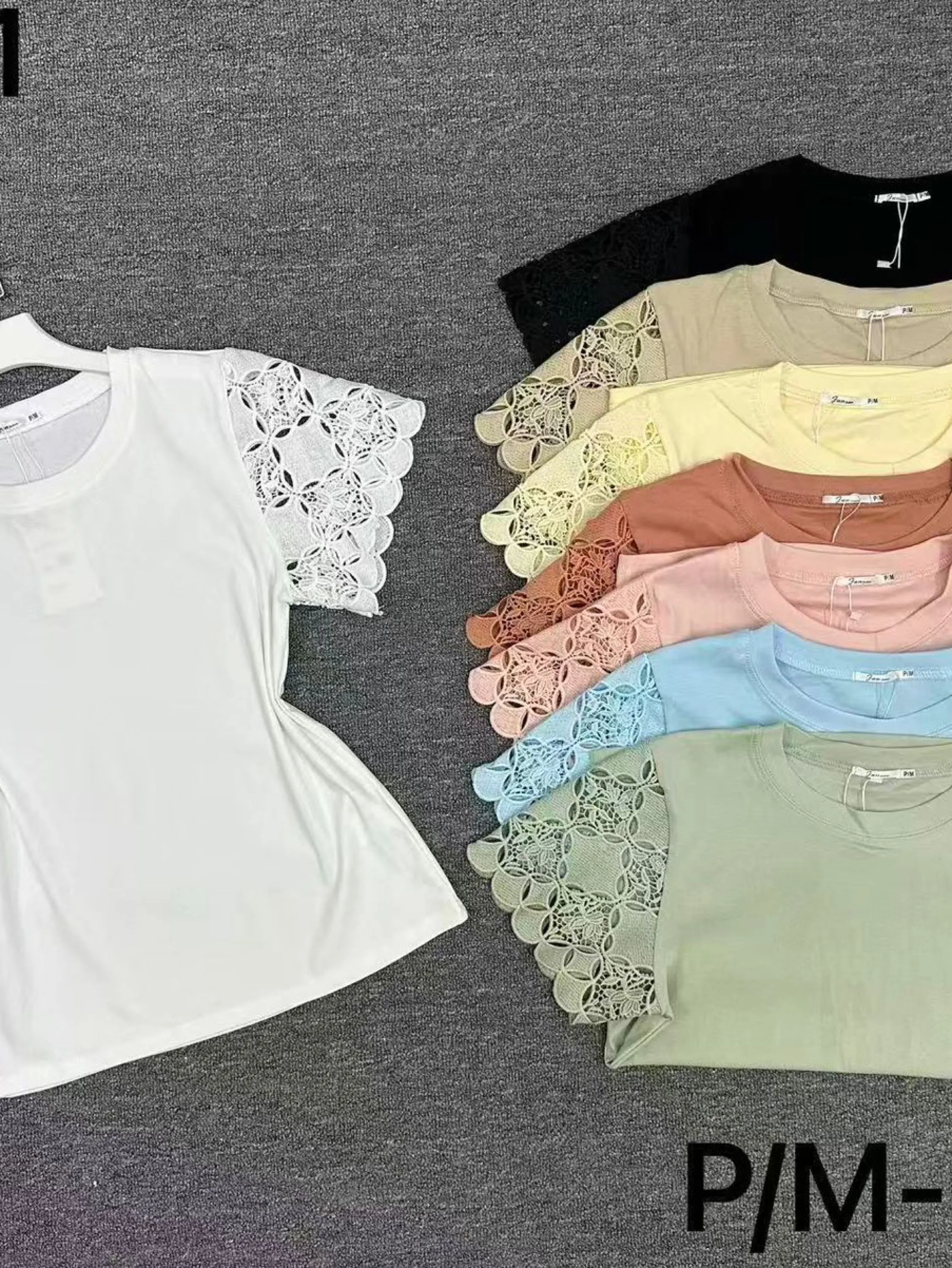 T shirt algodão bortado