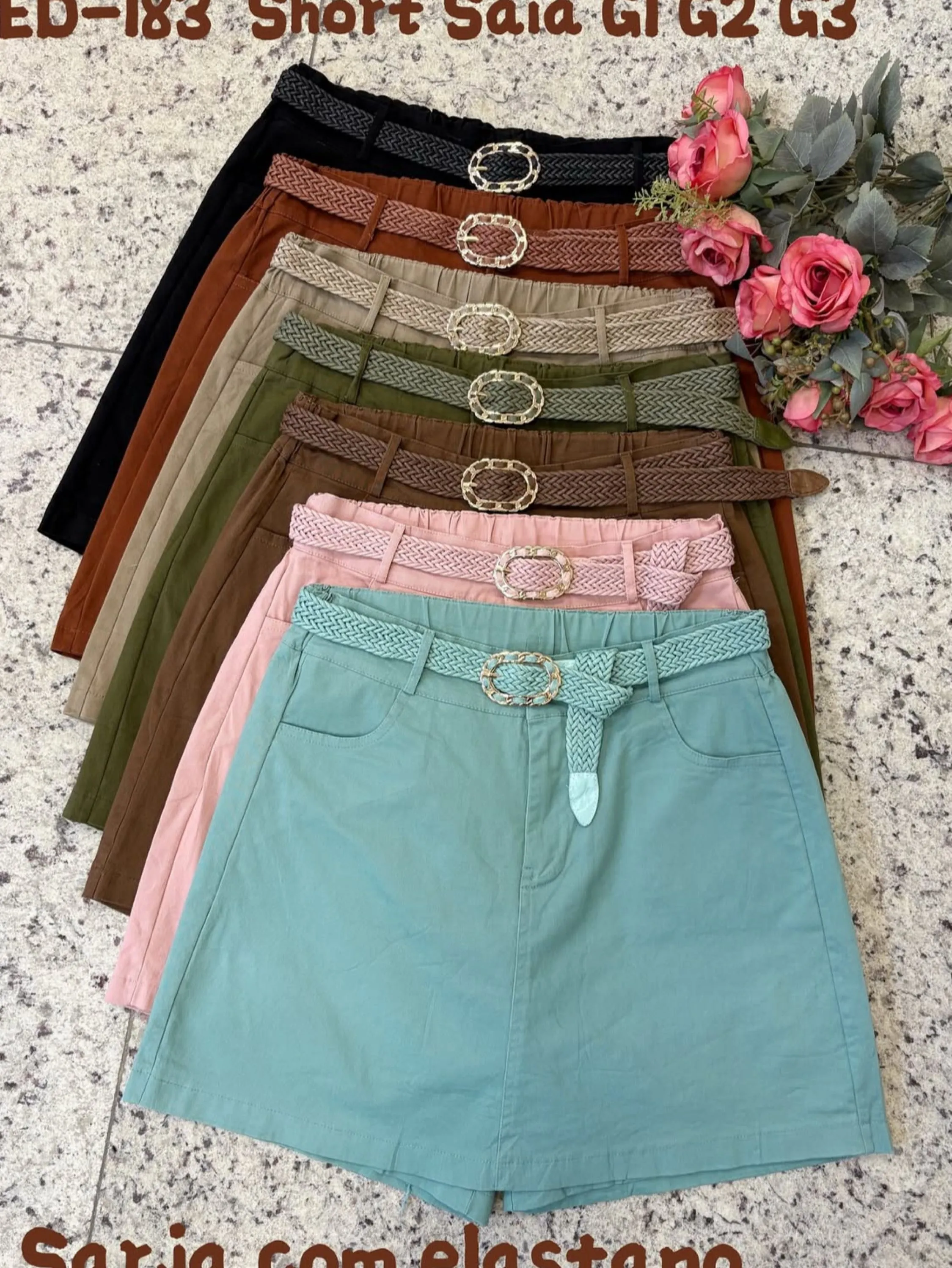 Short saia plus size