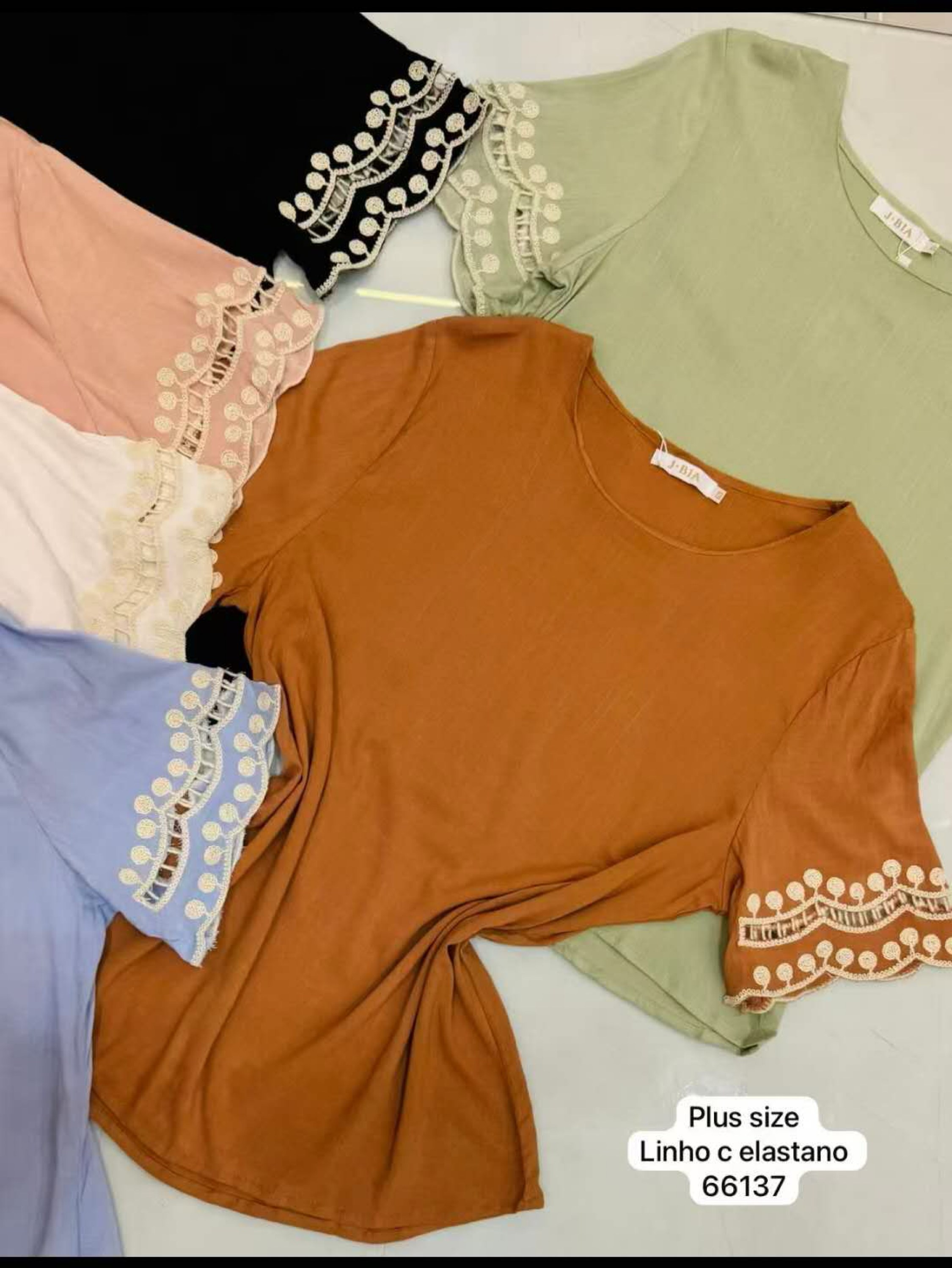 Blusa de linho plus size