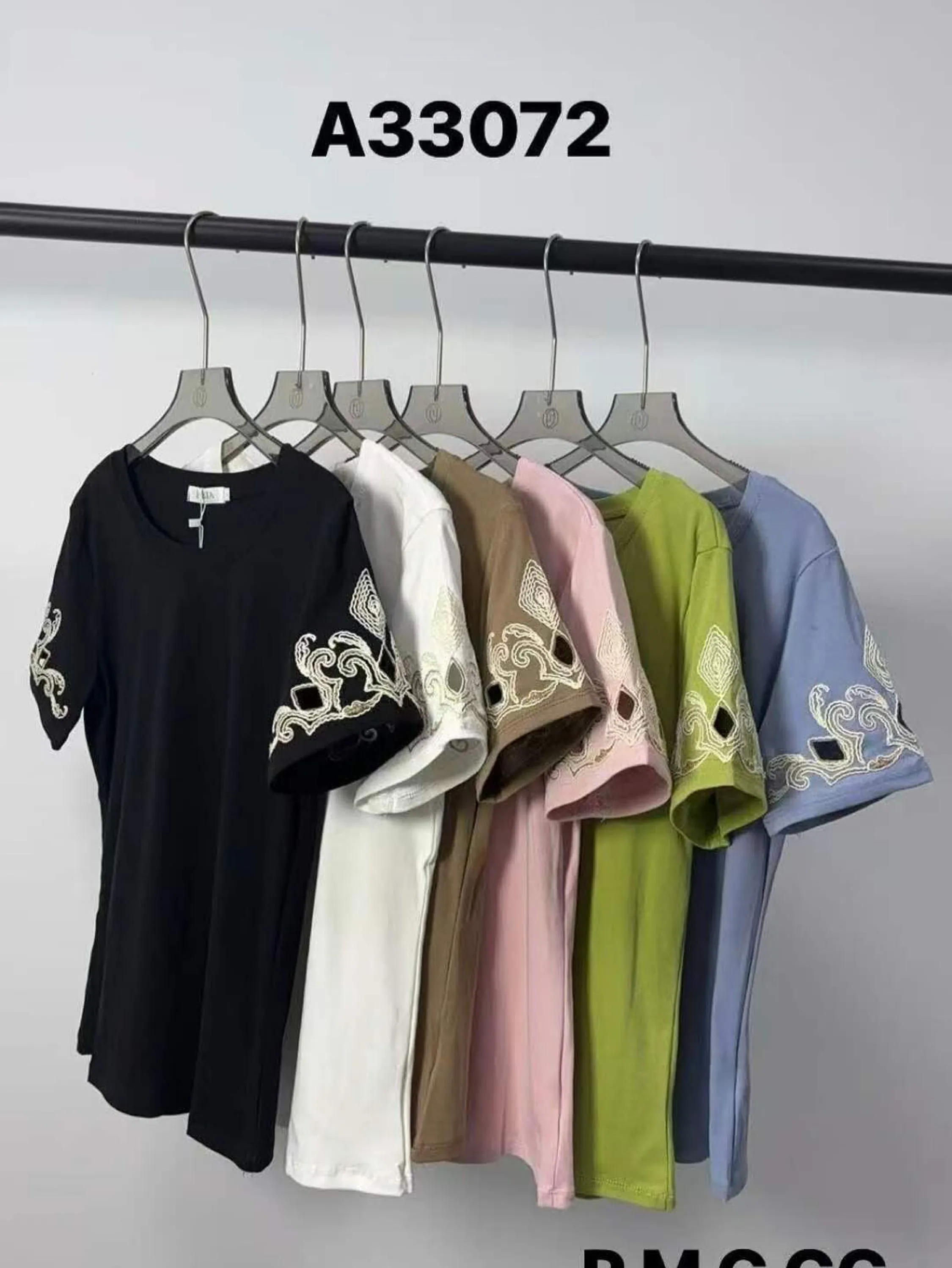 T shirt manga bortado