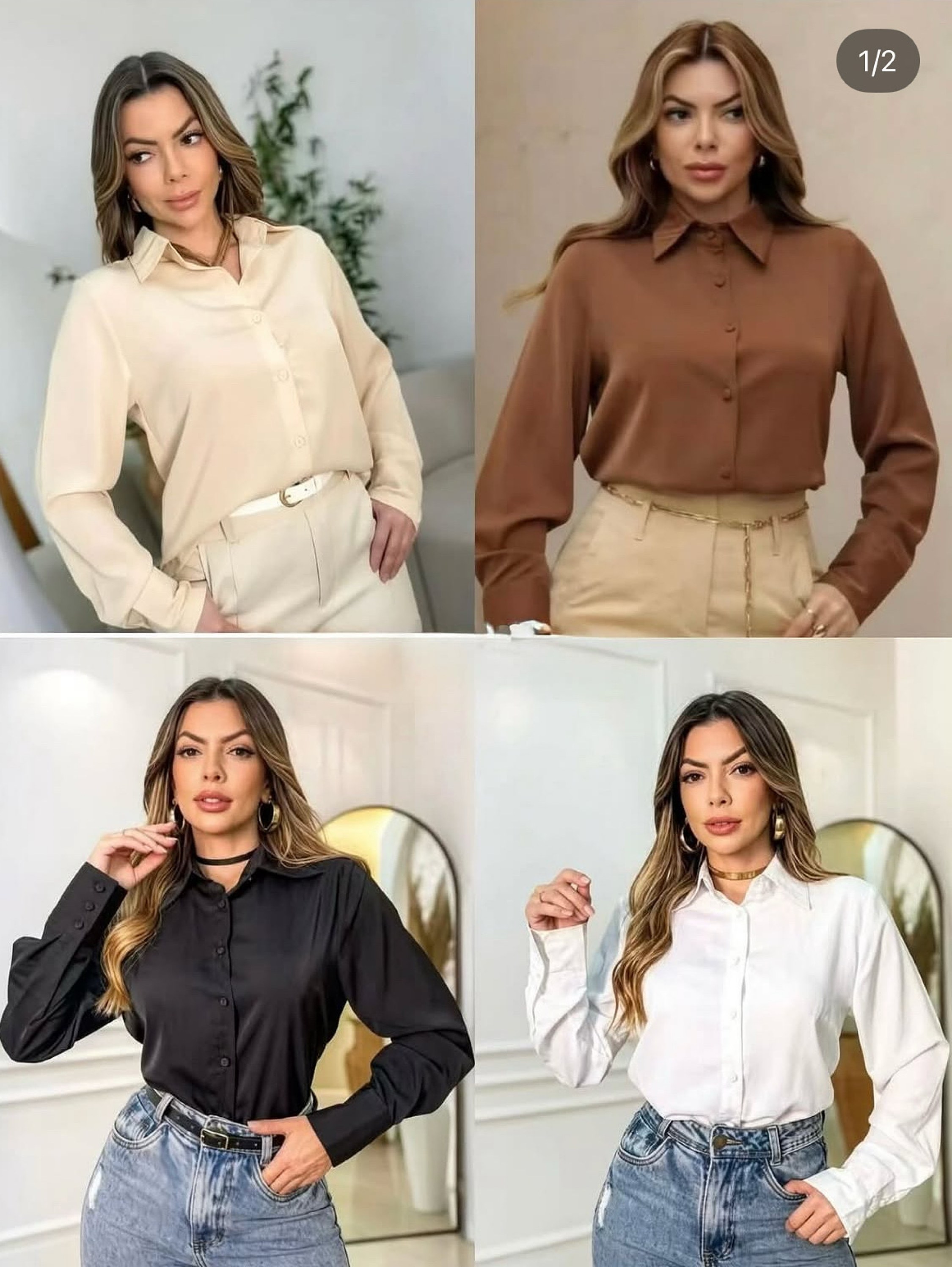 Camisa Crep importado