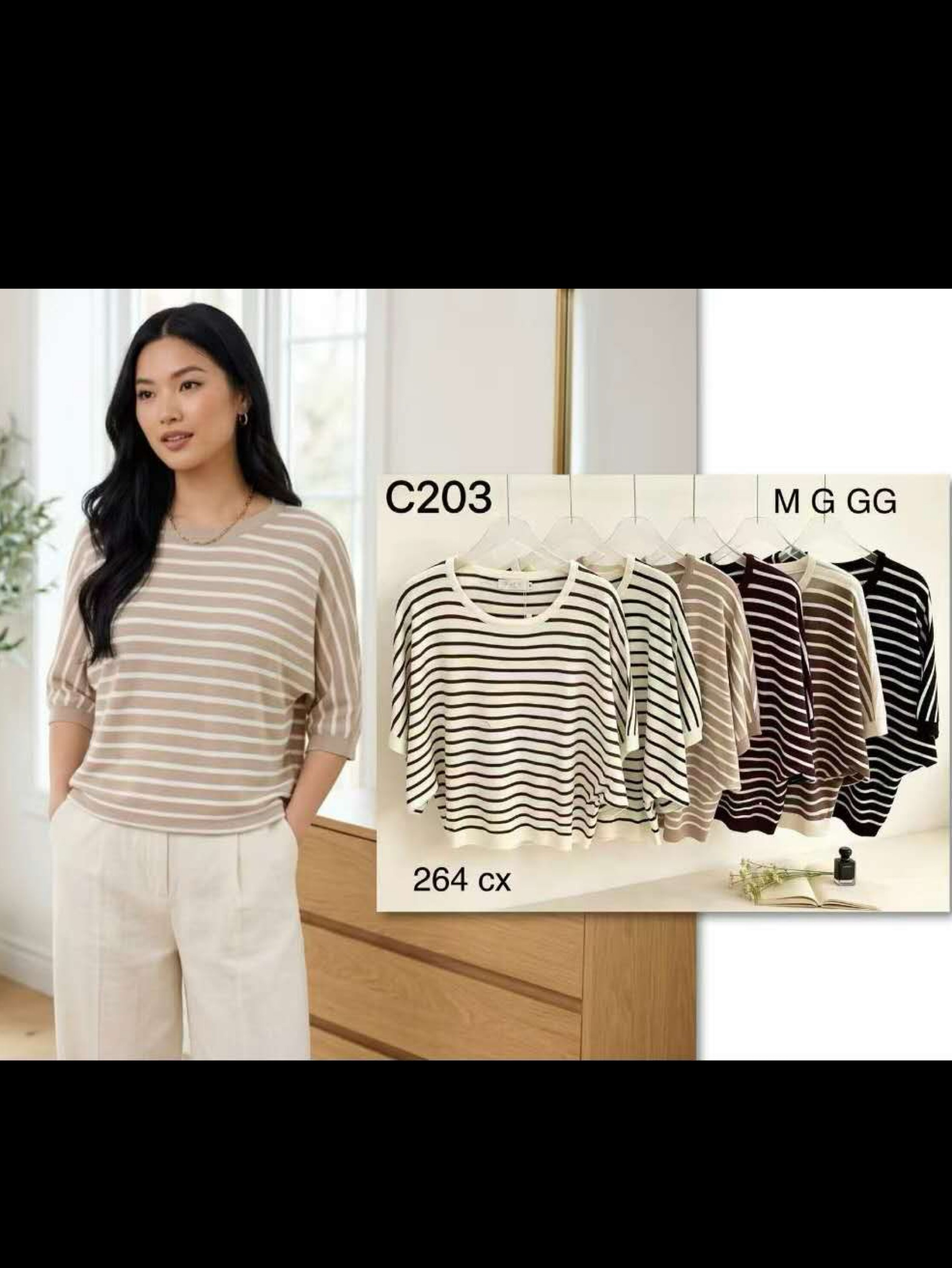 Blusa modal morcego de listra