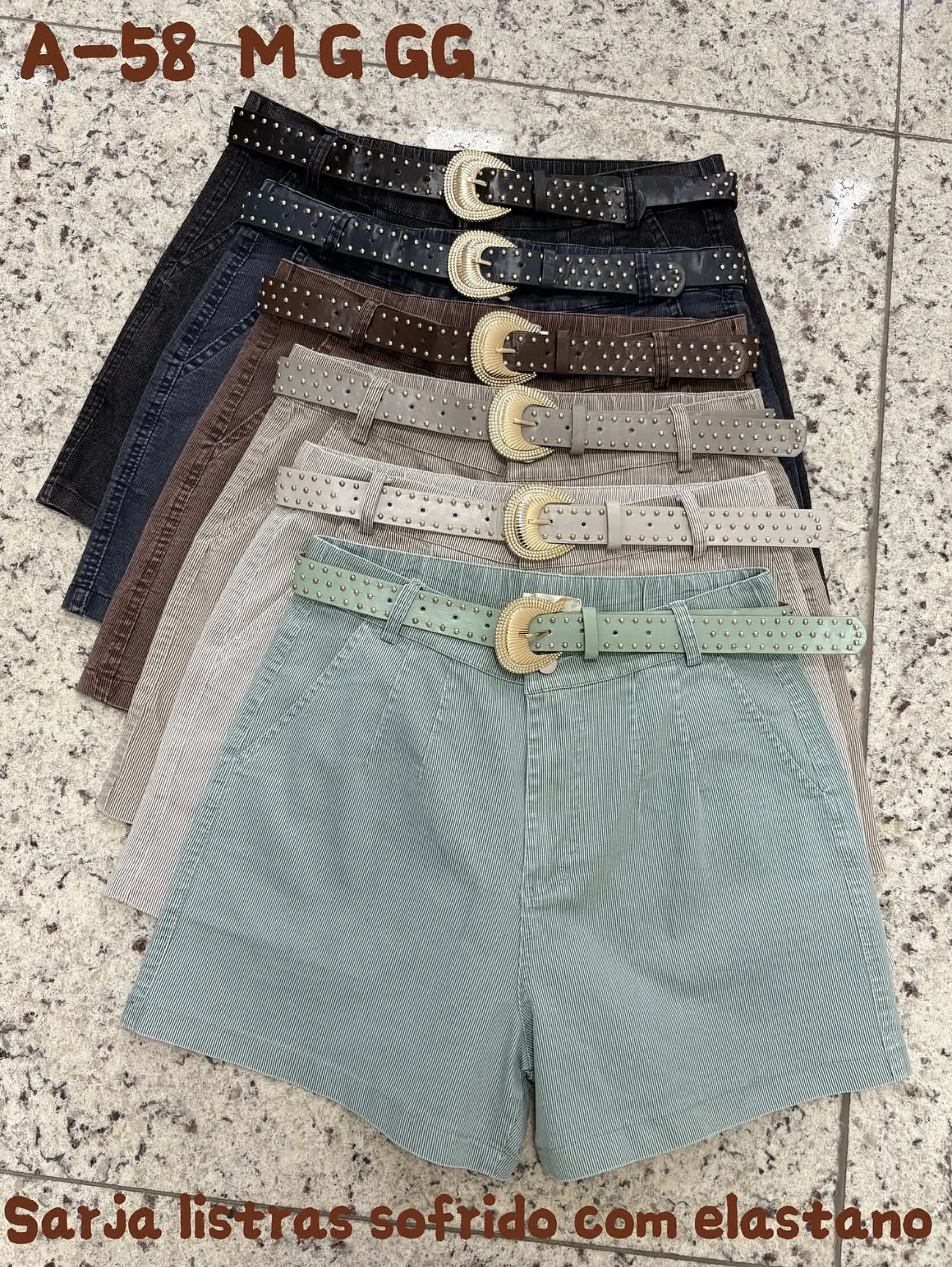 Short sarja listras sofrido com elstano