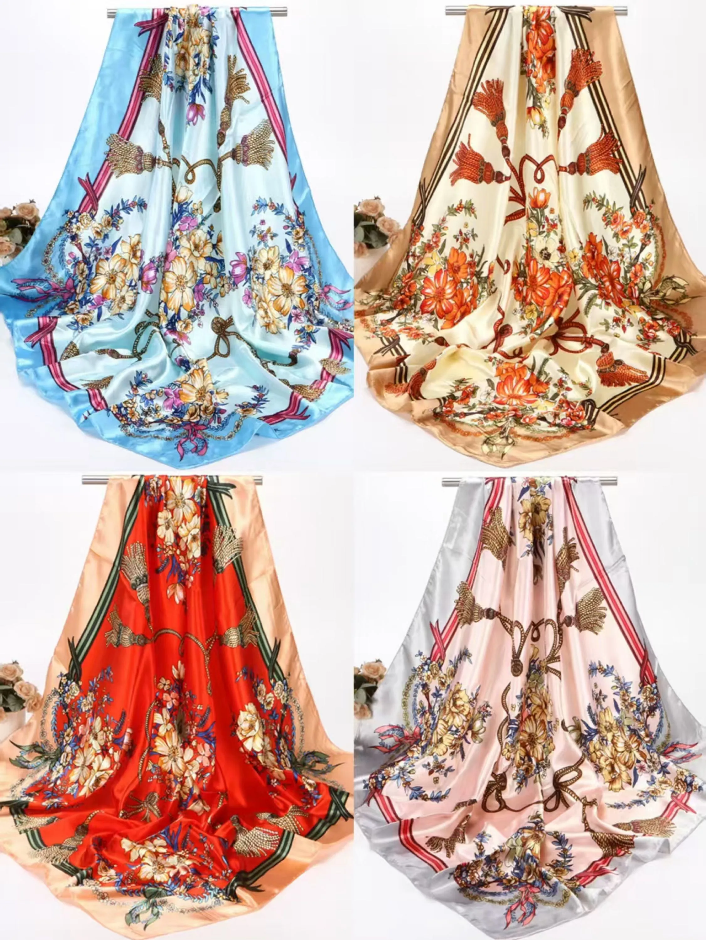 Lenço de seda 90*90