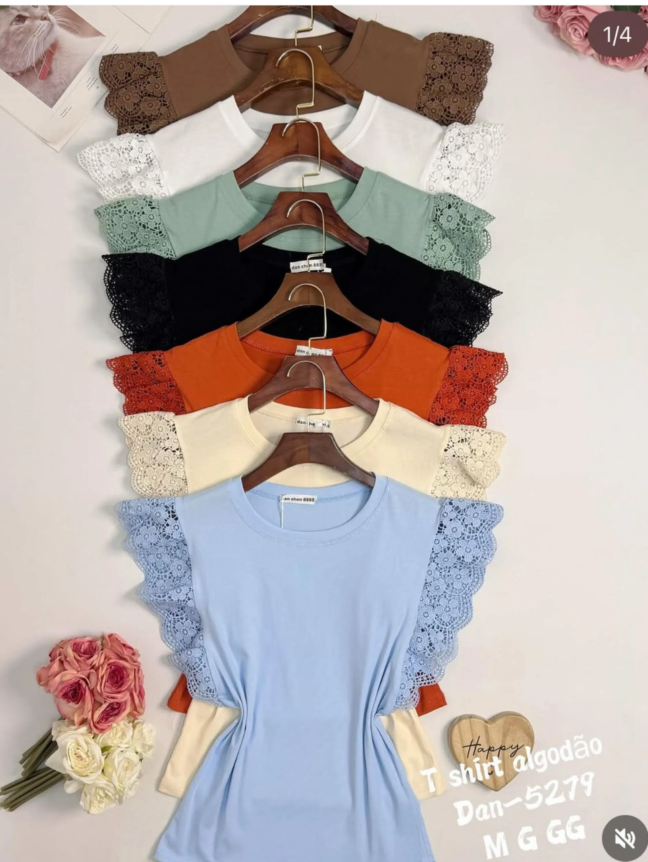 T shirt de algodão manga leise