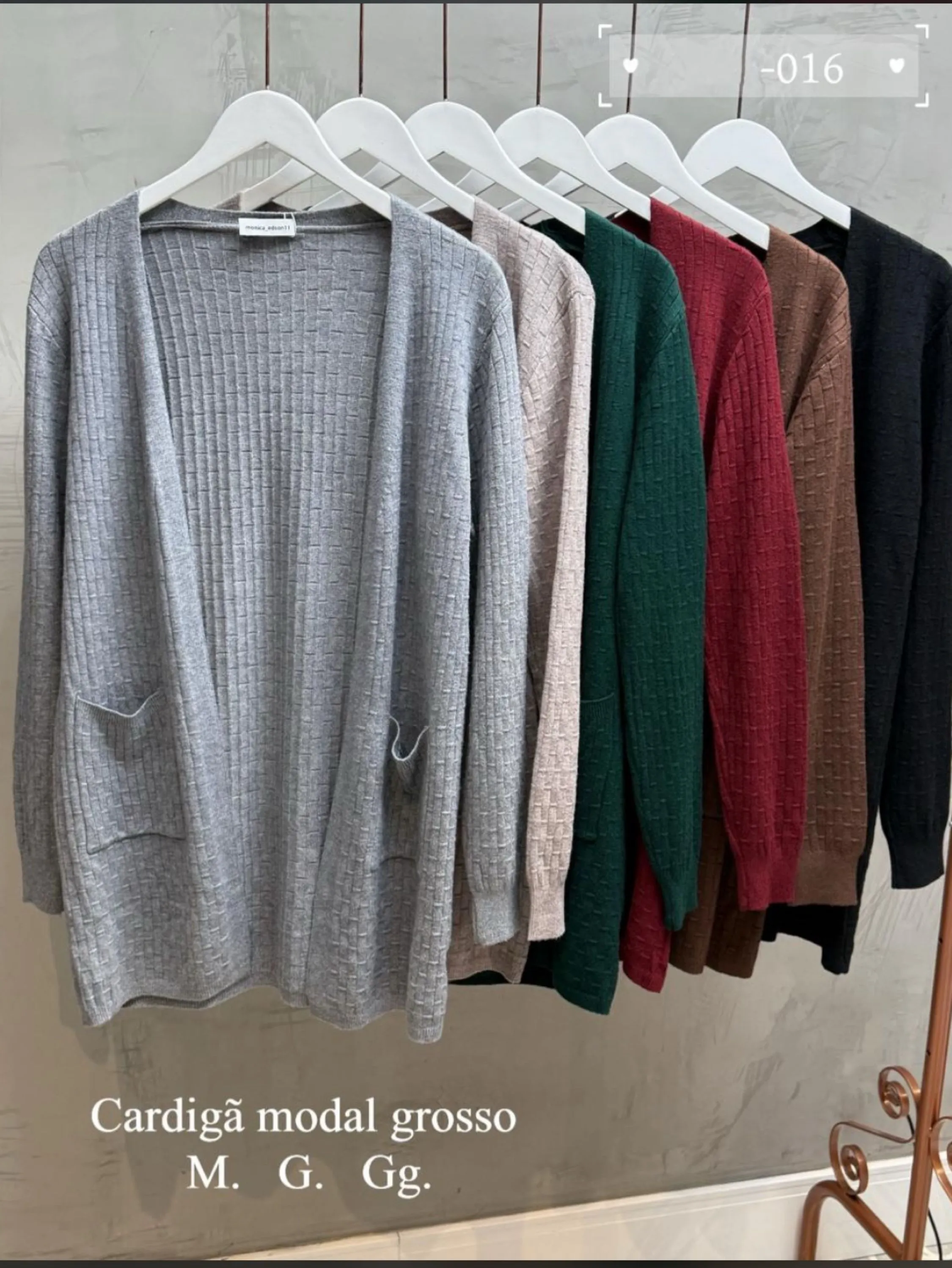 Cardigan modal com blosas
