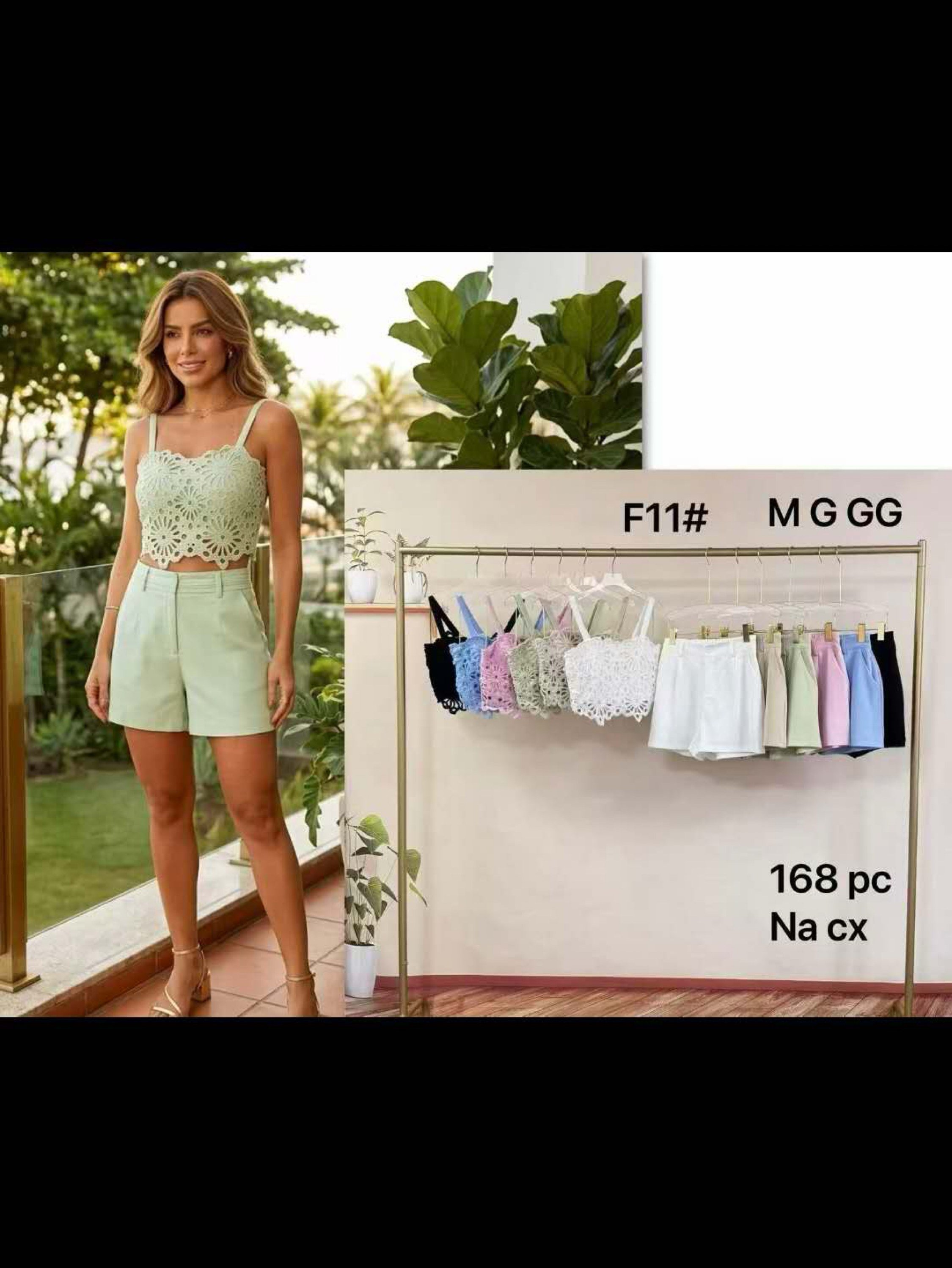 Conjunto de laise cropped