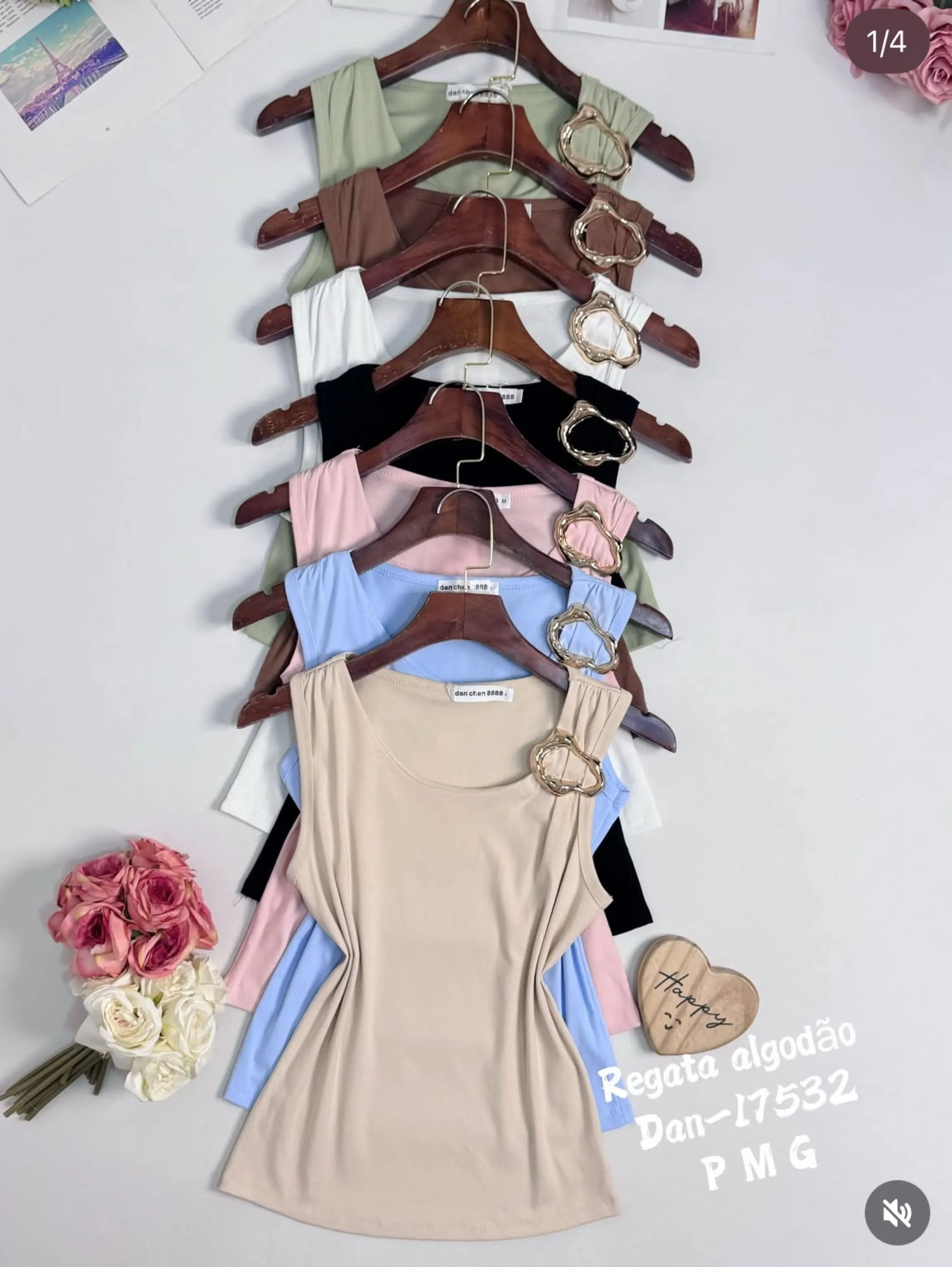 Regata algodão feminino