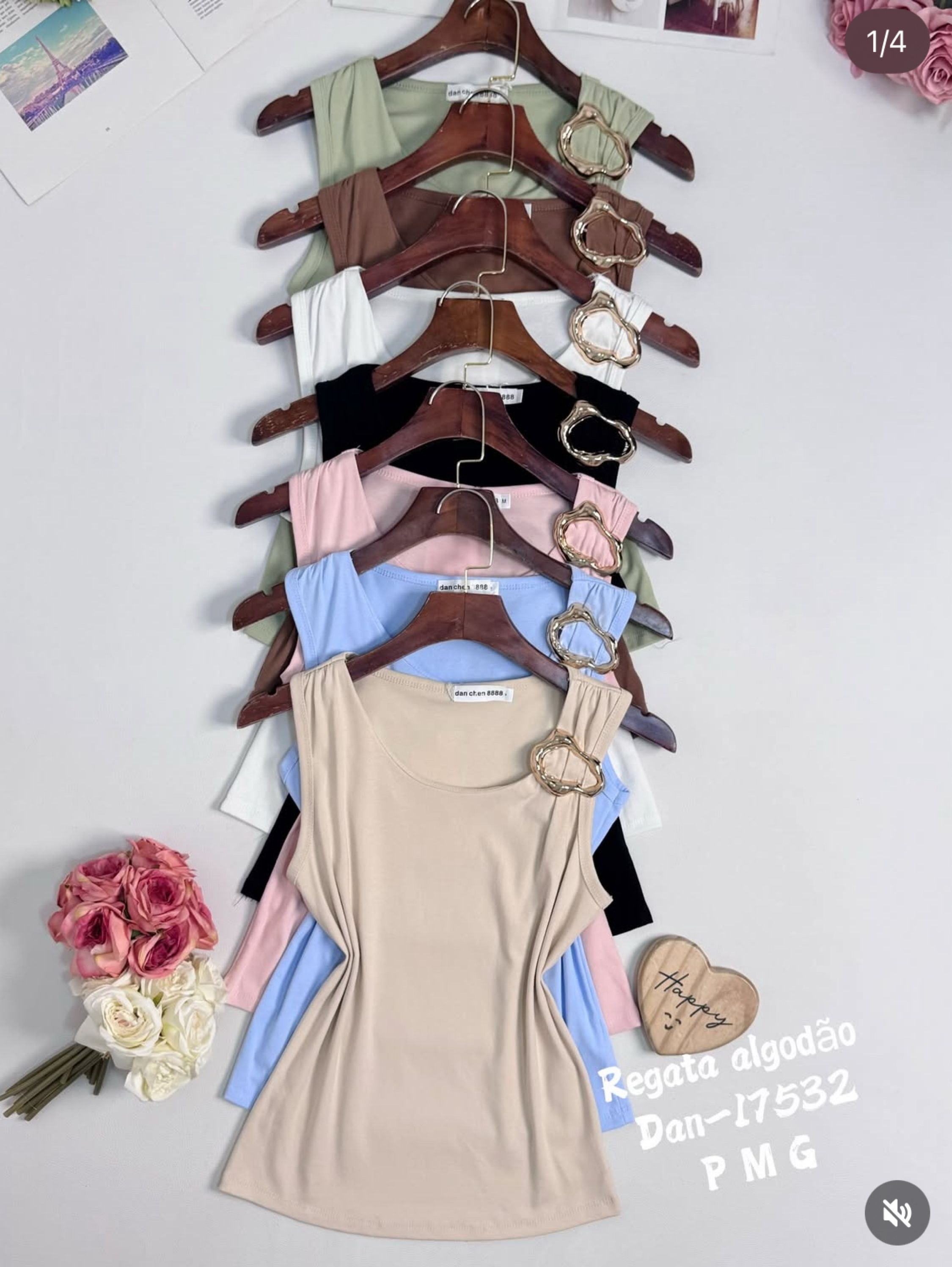 Regata algodão feminino