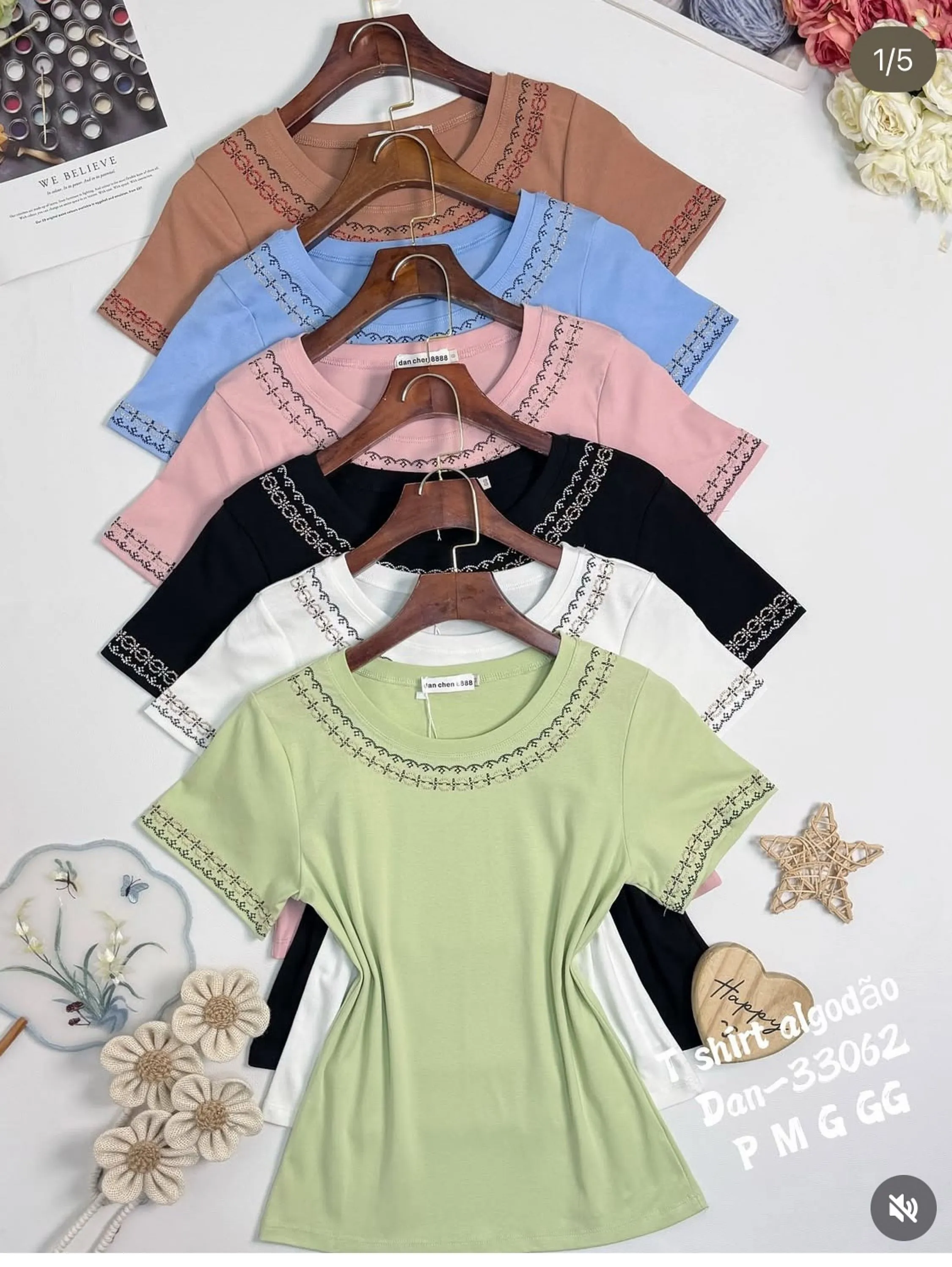 T shirt de algodão